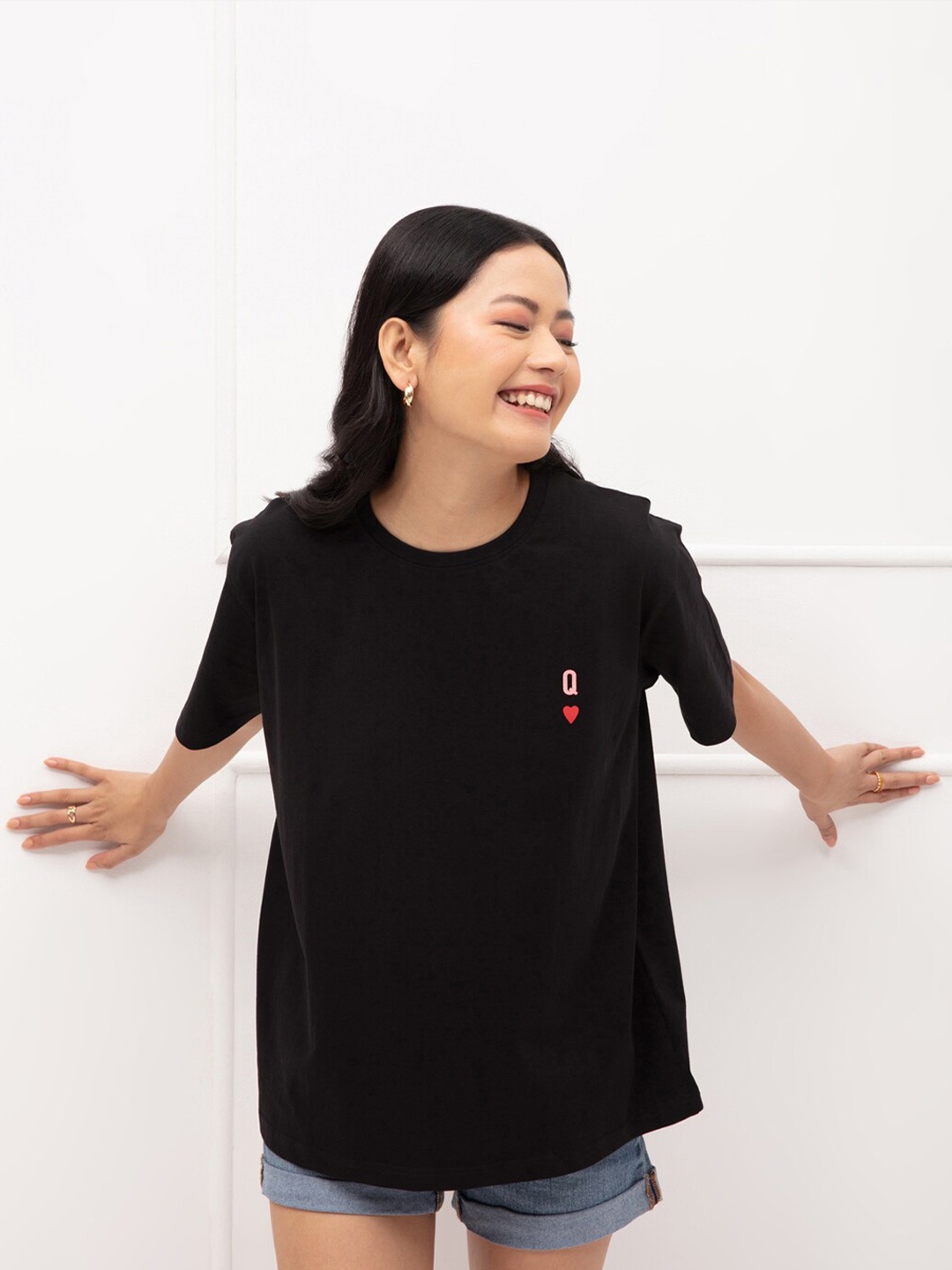 

20Dresses Women Black Oversized T-shirt