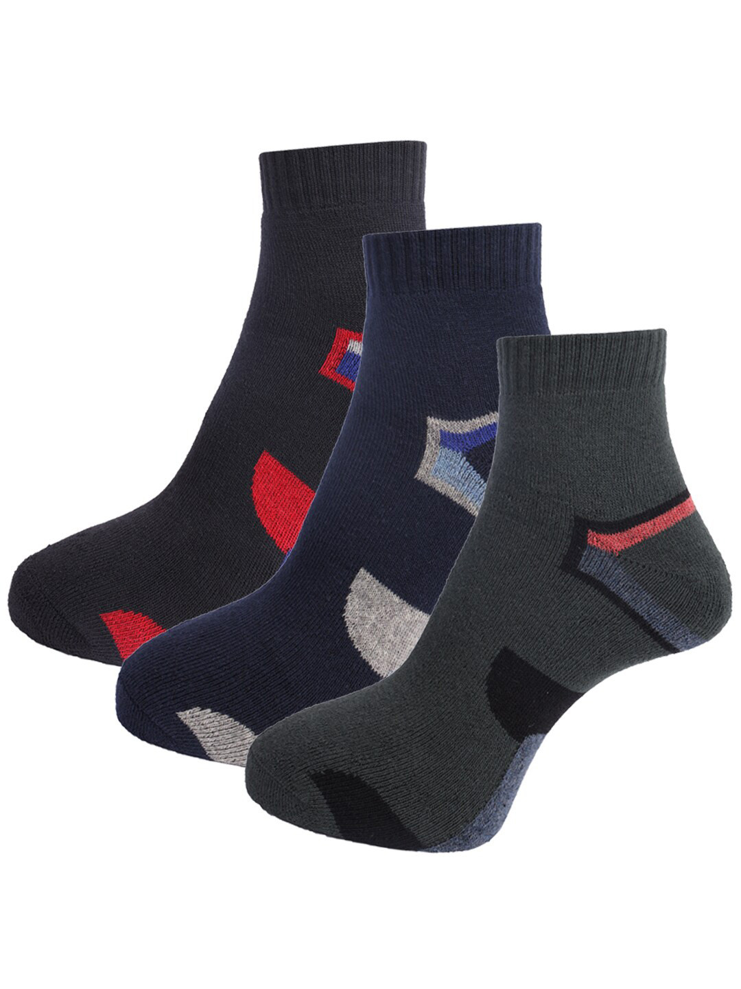 

Dollar Socks Men Pack of 3 Assorted Cotton Ankle-Length Socks
