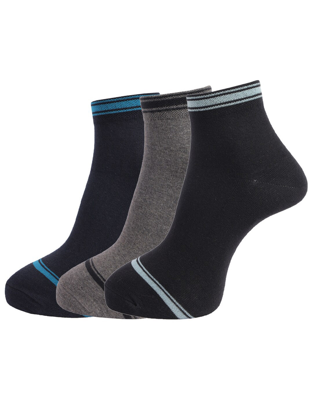 

Dollar Socks Men Pack of 3 Assorted Cotton Ankle-Length Socks