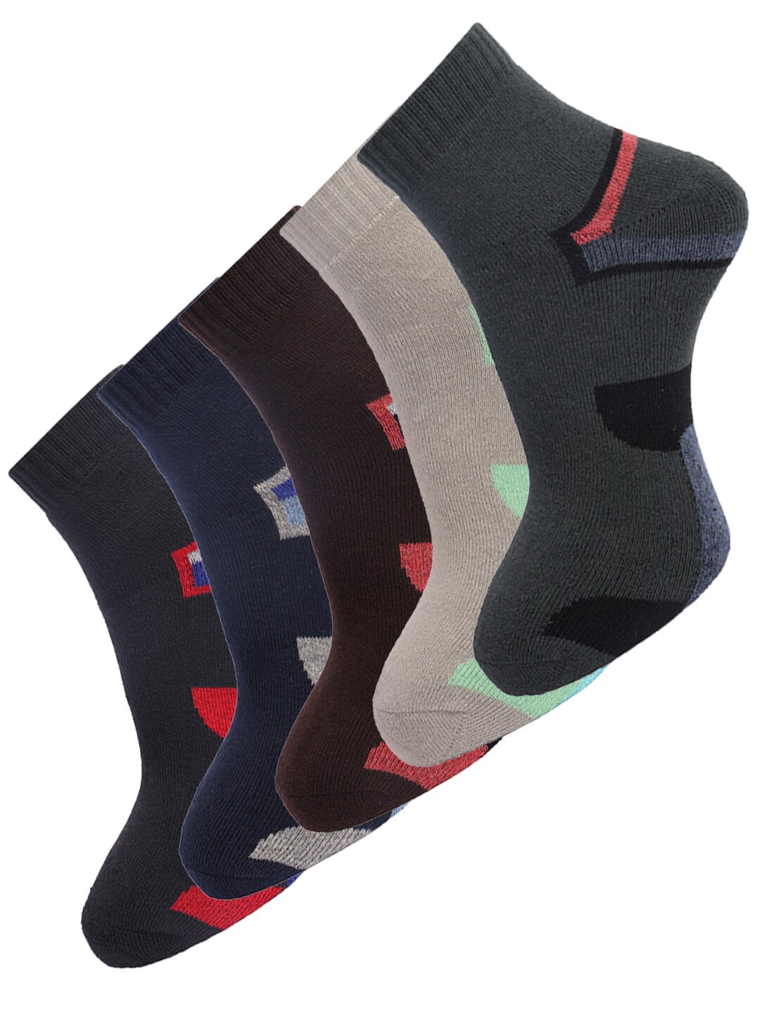 

Dollar Socks Men Pack Of 5 Assorted Ankle Length Cotton Socks