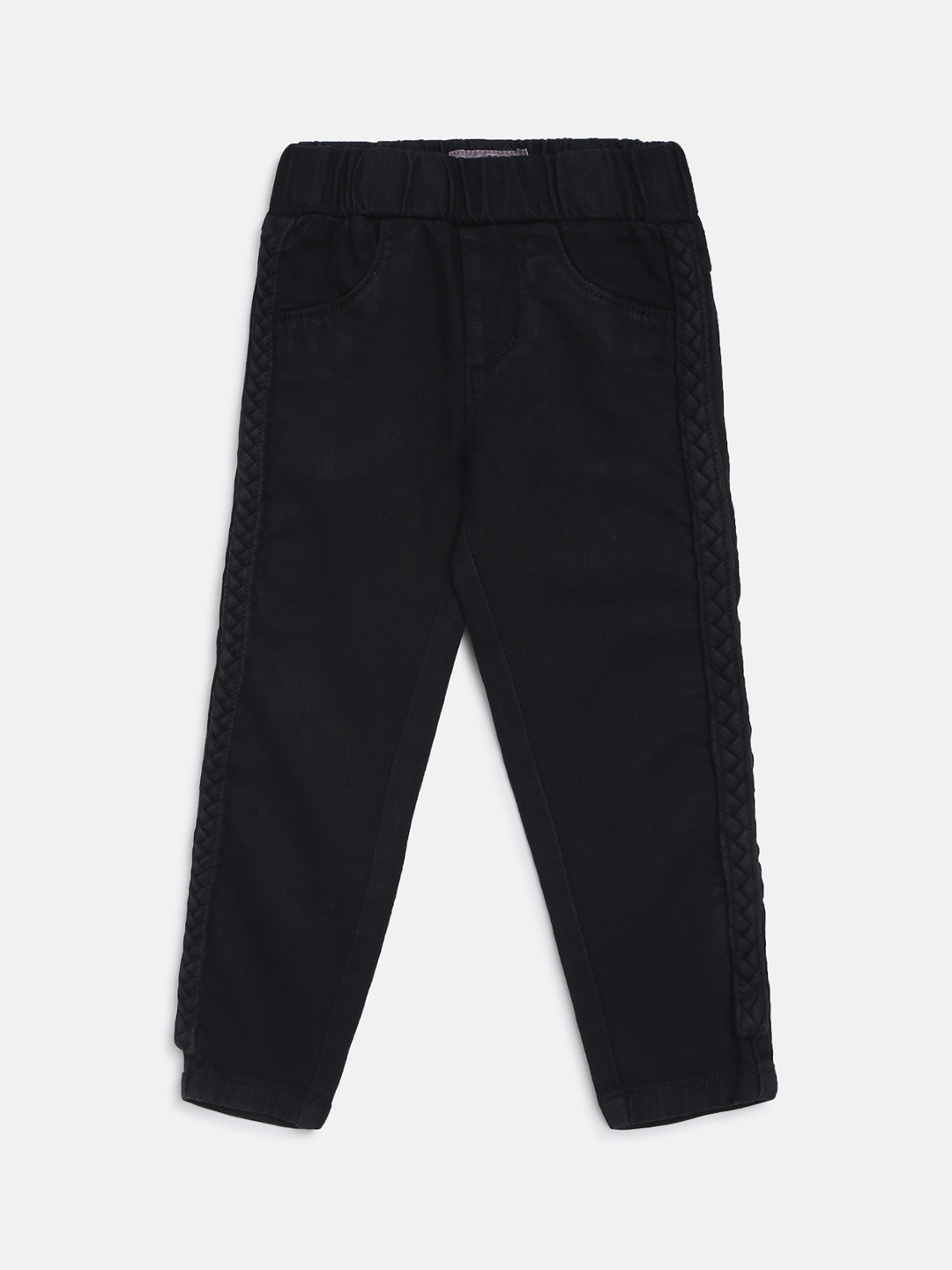 

R&B Girls Black Cotton Jogger Jeans
