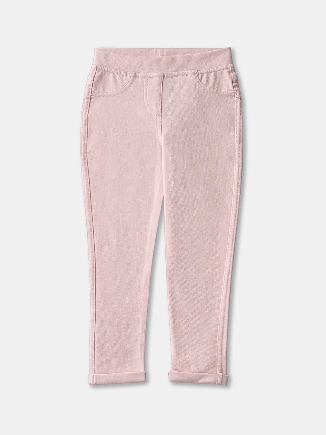 

R&B Girls Pink Regular Fit Cotton Jeans