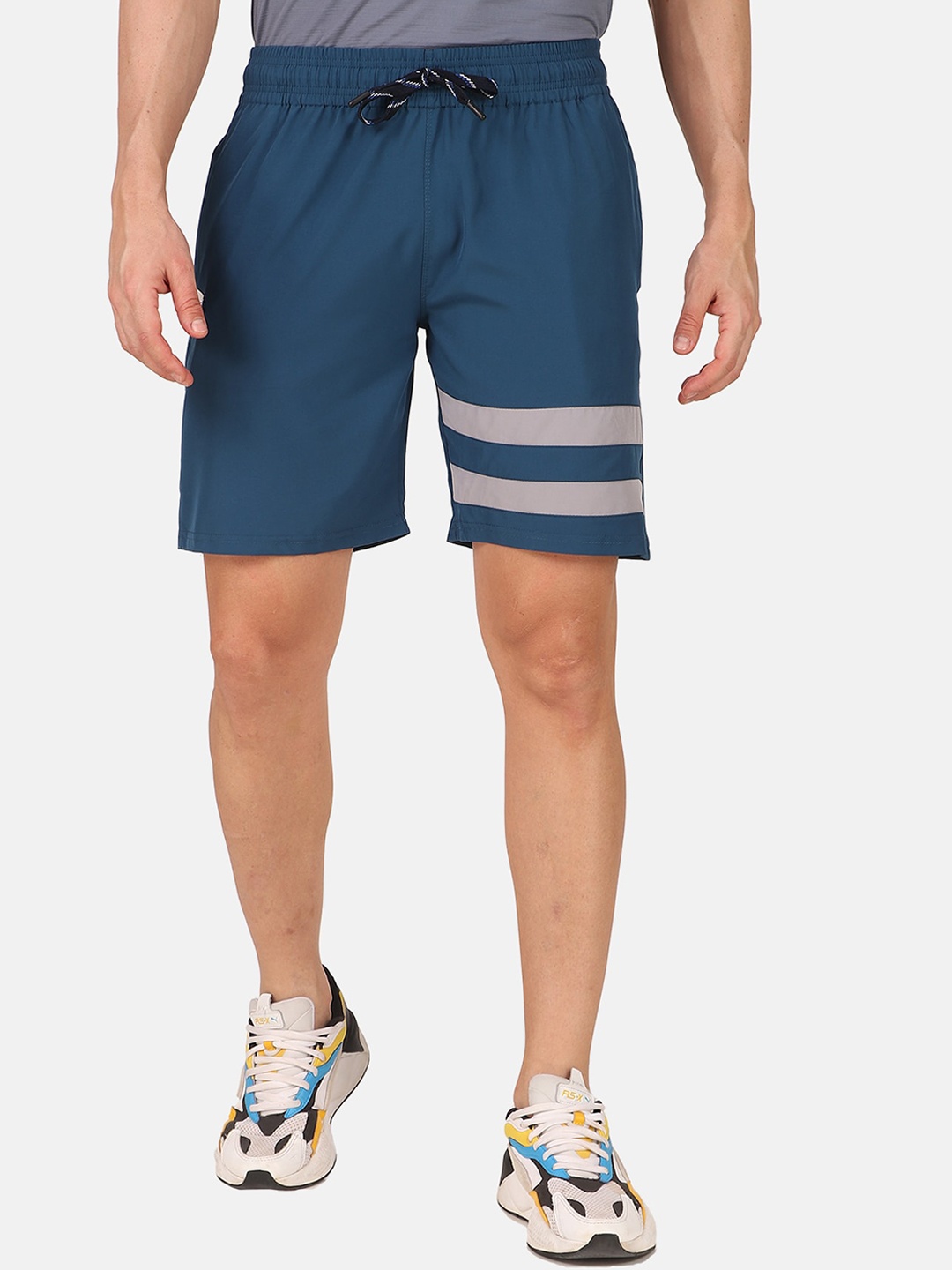 

FITINC Men Blue Running Sports Shorts