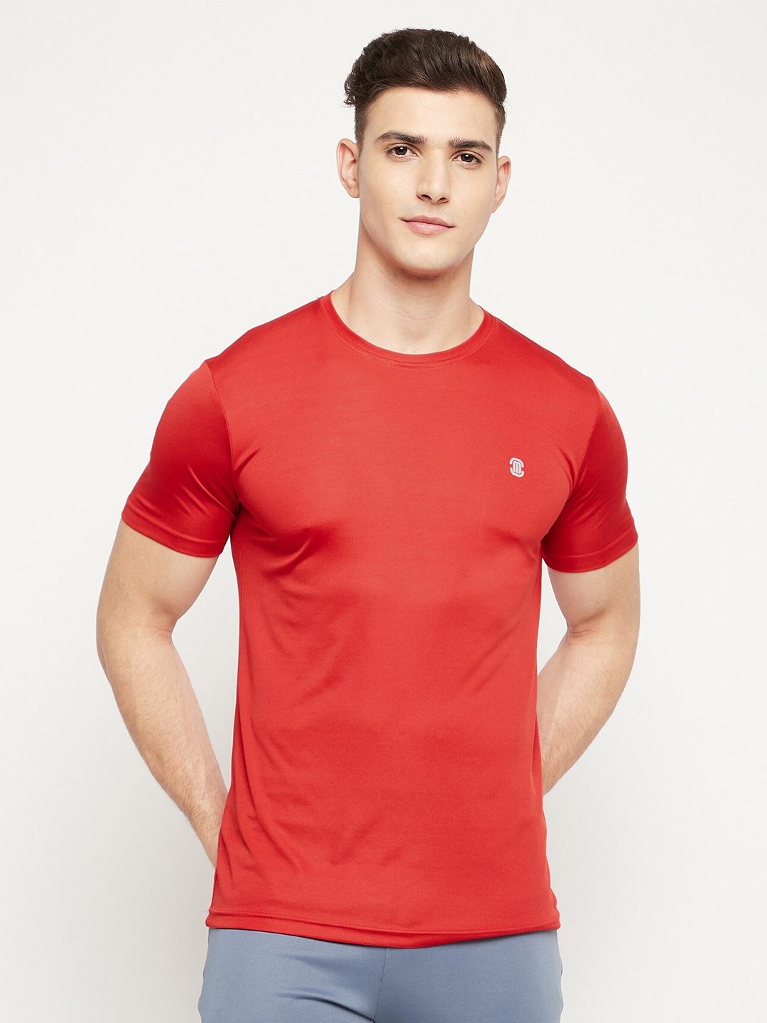 

MOZAFIA Men Red Running T-shirt