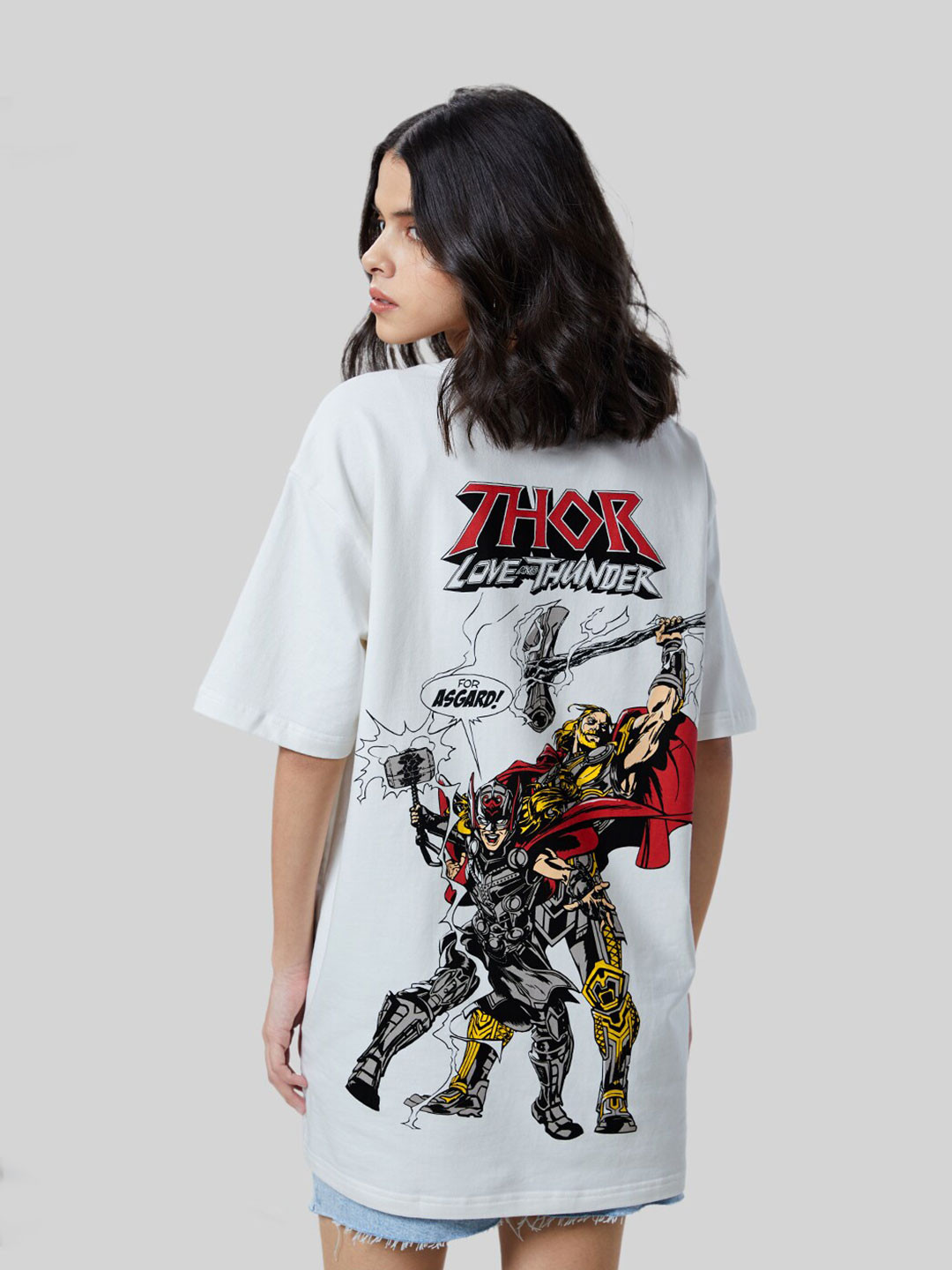 

The Souled Store Women White Drop-Shoulder Sleeves Oversized T-shirt