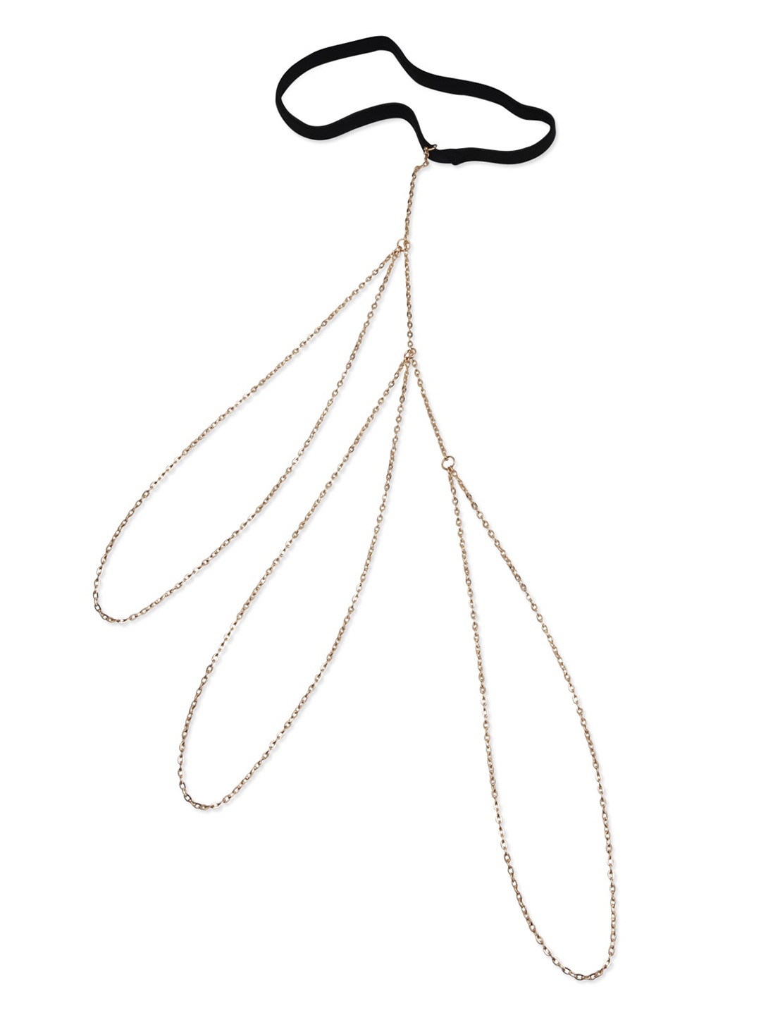 

FemNmas Gold-Toned Gold-Plated Layered Body Chain
