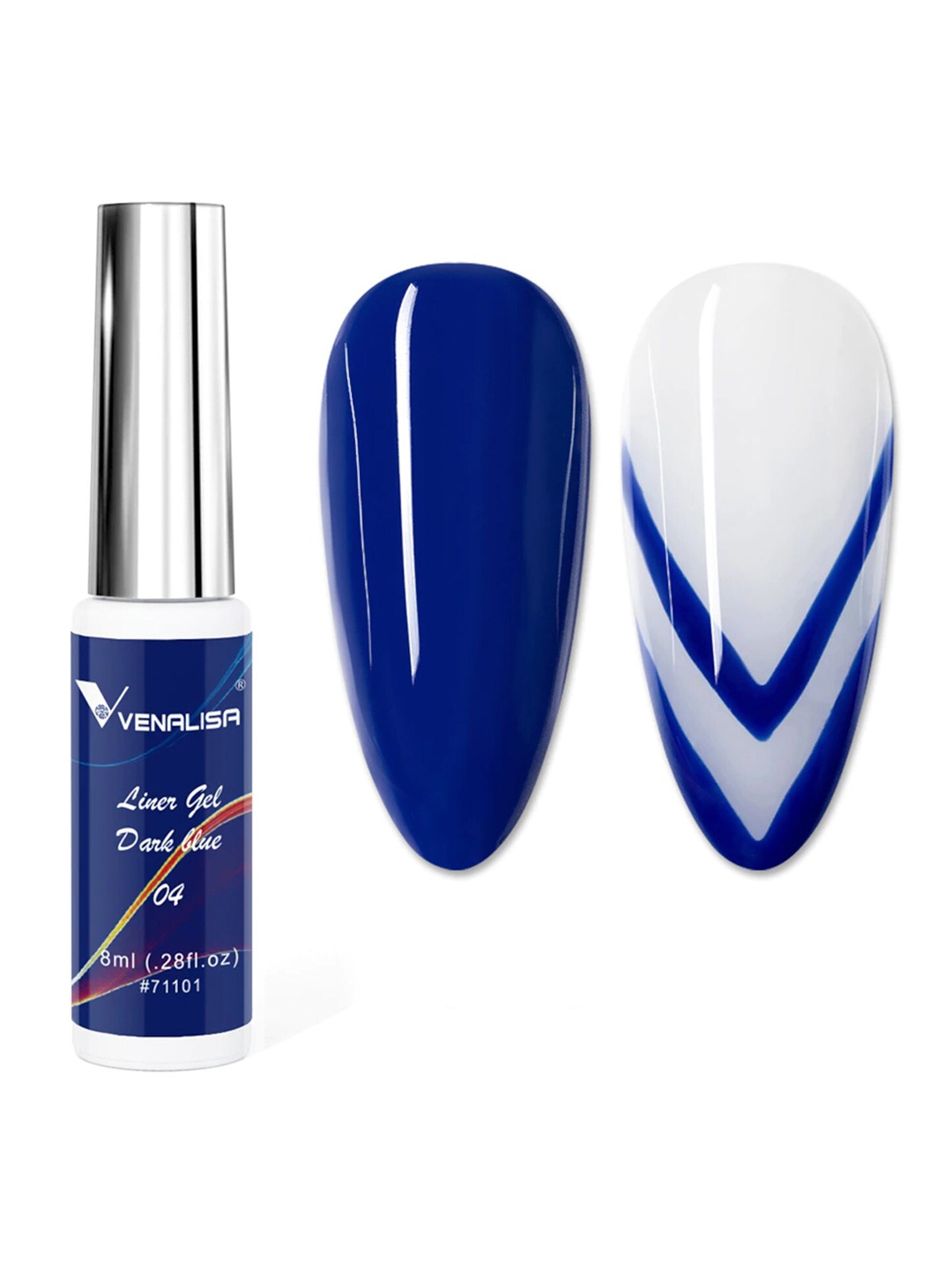 

VENALISA Soak Off UV & LED Painting Liner Gel Nail Polish - 04 Dark Blue 8ml