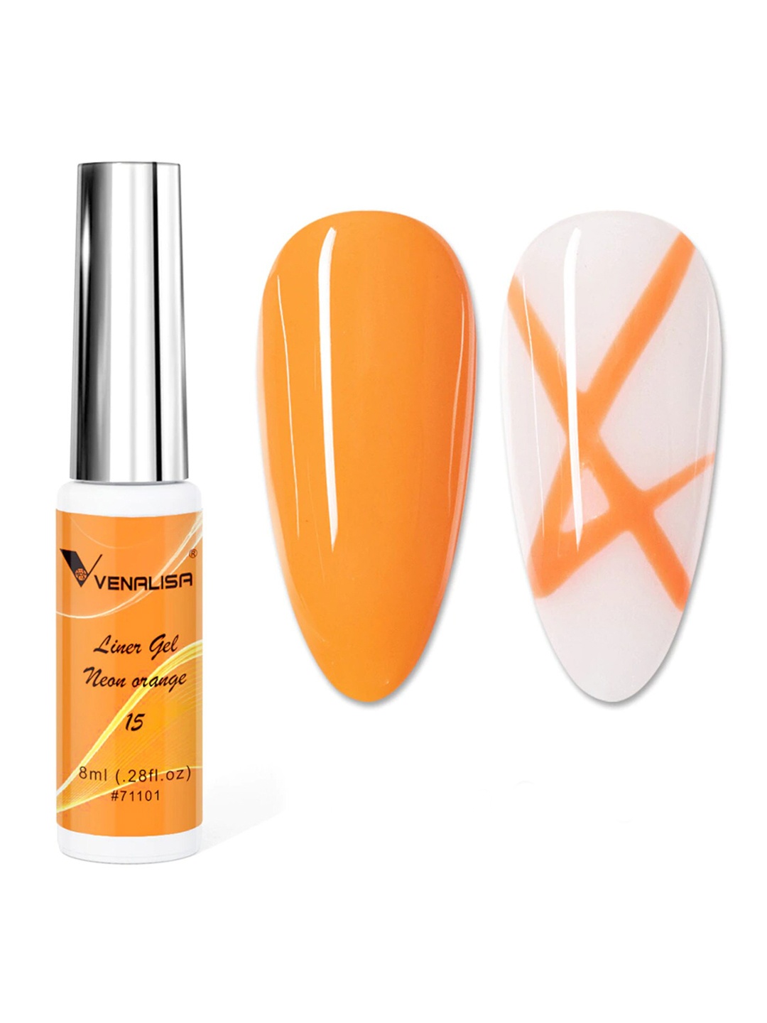 

VENALISA Soak Off UV & LED Nail Art Liner Gel Nail Polish 8 ml - Neon Orange 15