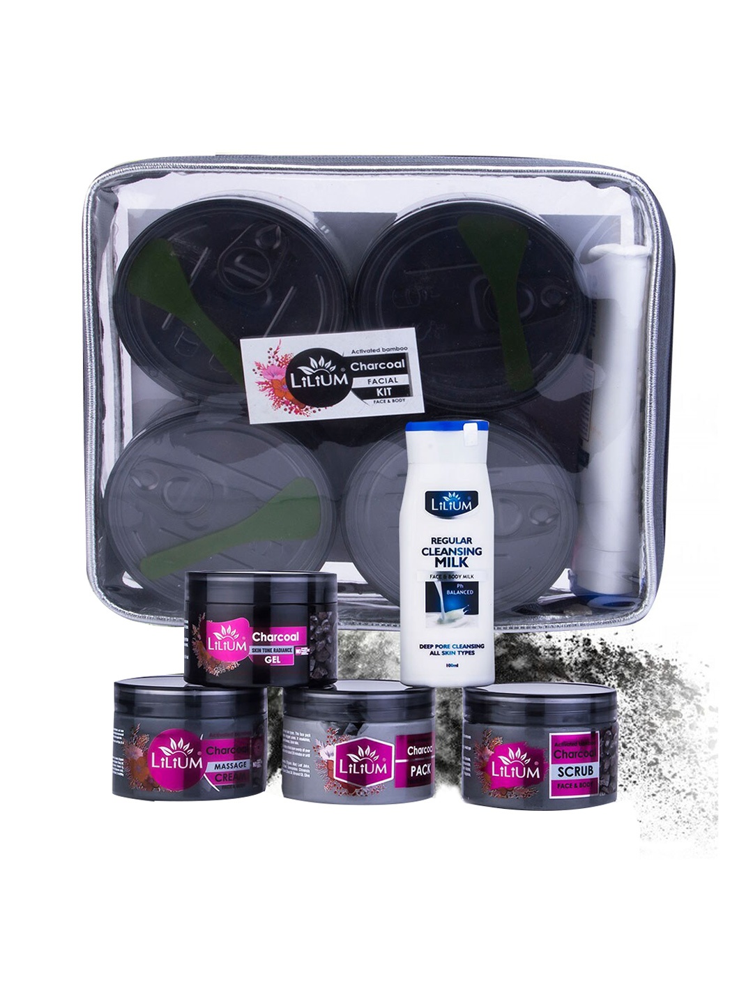 

Lilium Charcoal Facial Kit, Black