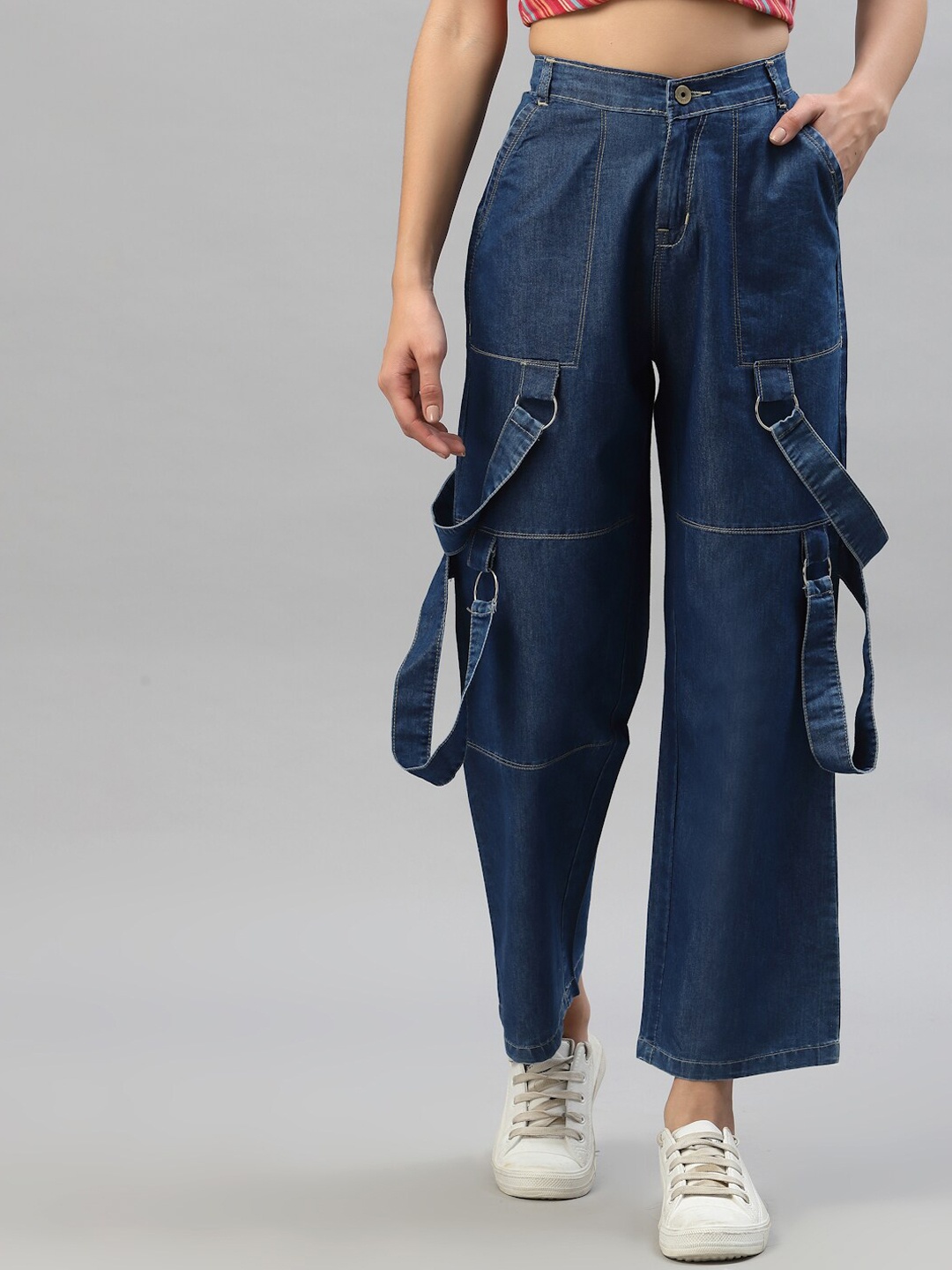 

KASSUALLY Women Blue Straight Fit Jeans