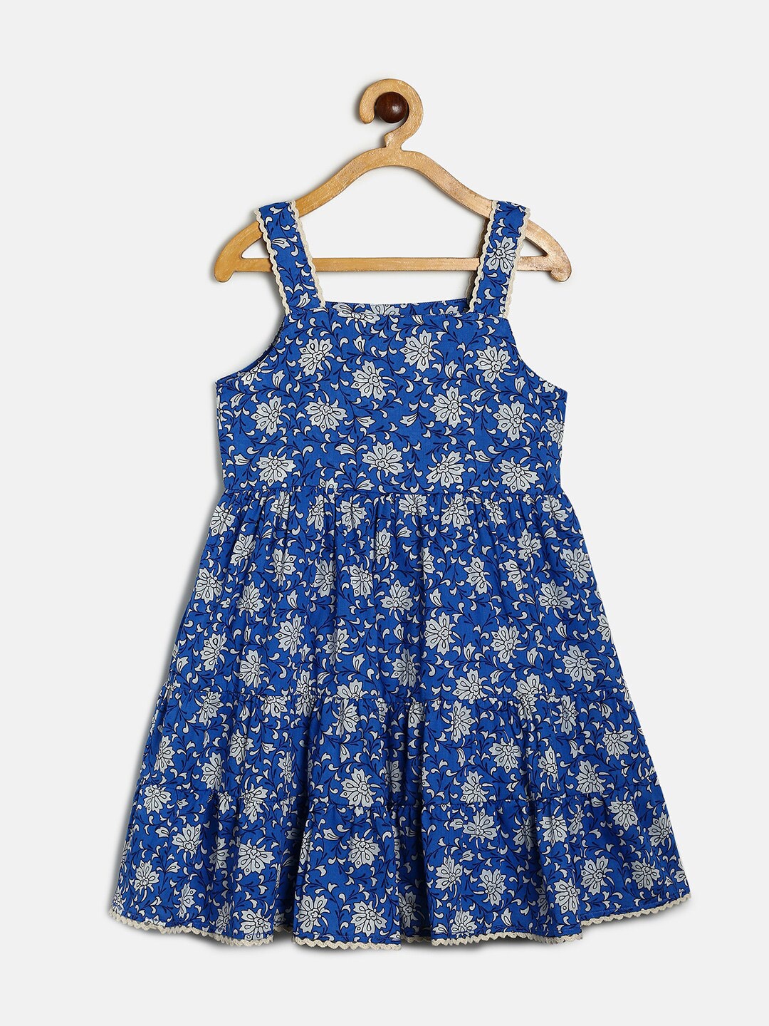 

MANET Girls Blue Ethnic Motifs Printed Fit & Flare Dress