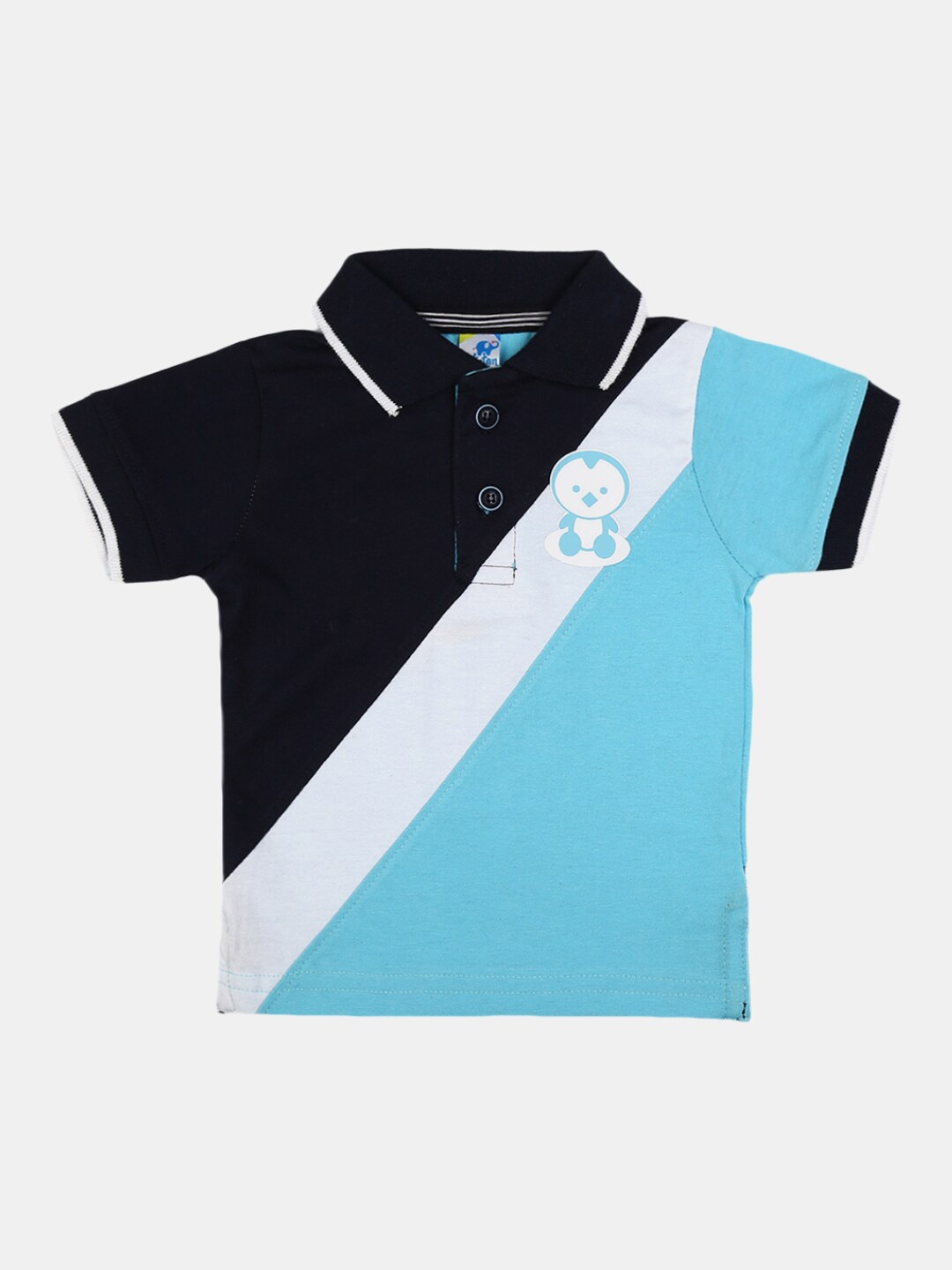 

V-Mart Kids Blue V-Neck Applique T-shirt