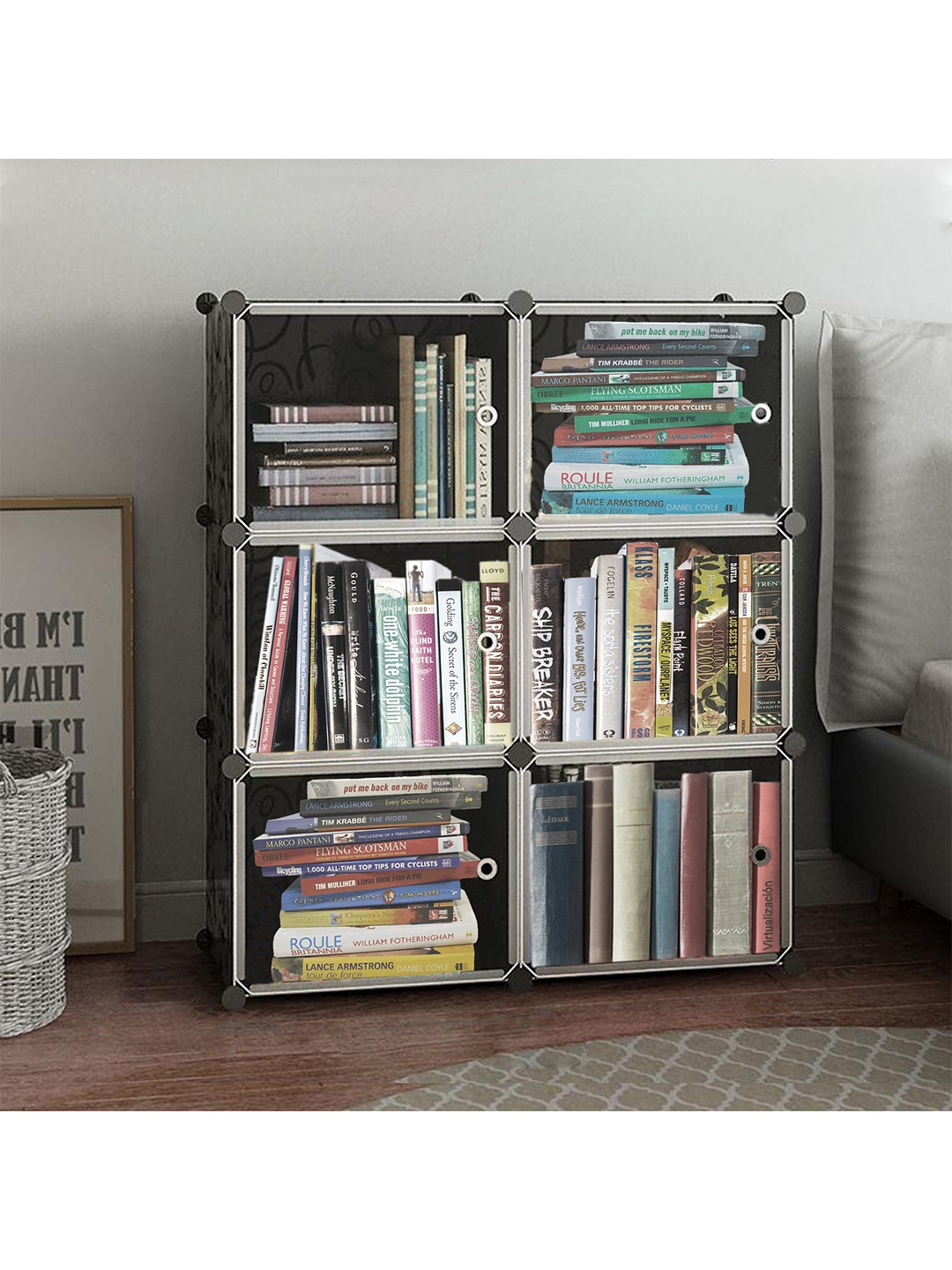 

Sasimo Black 6 door Multi-Purpose Rack Organiser
