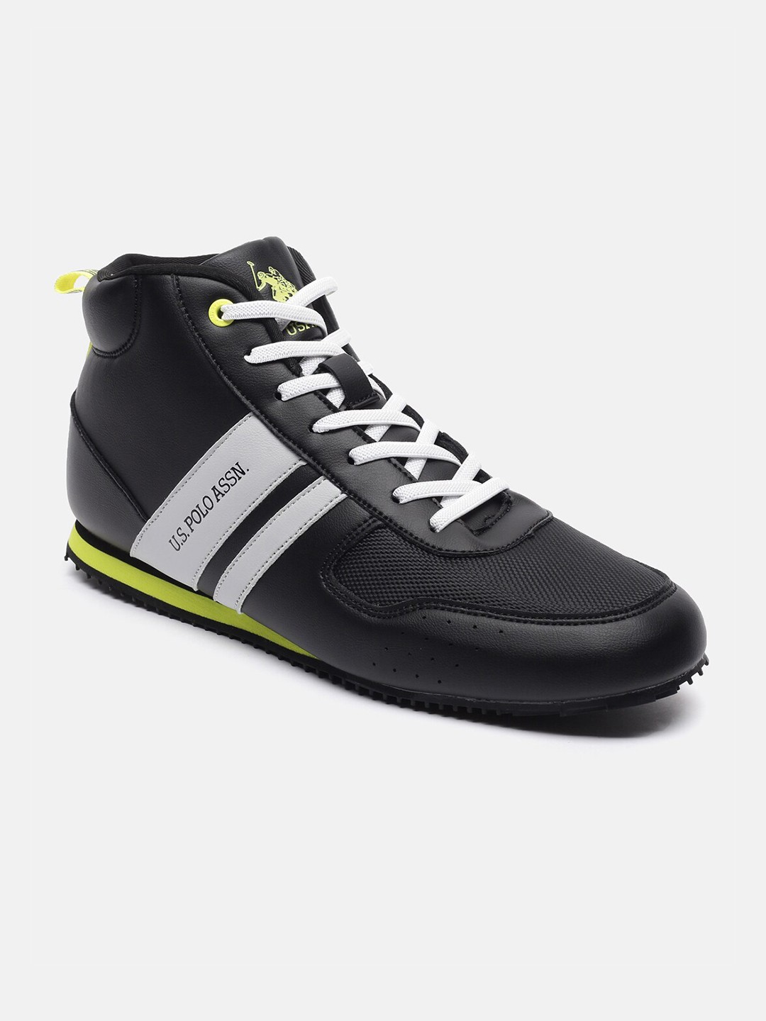

U S Polo Assn Men Black Printed Sneakers