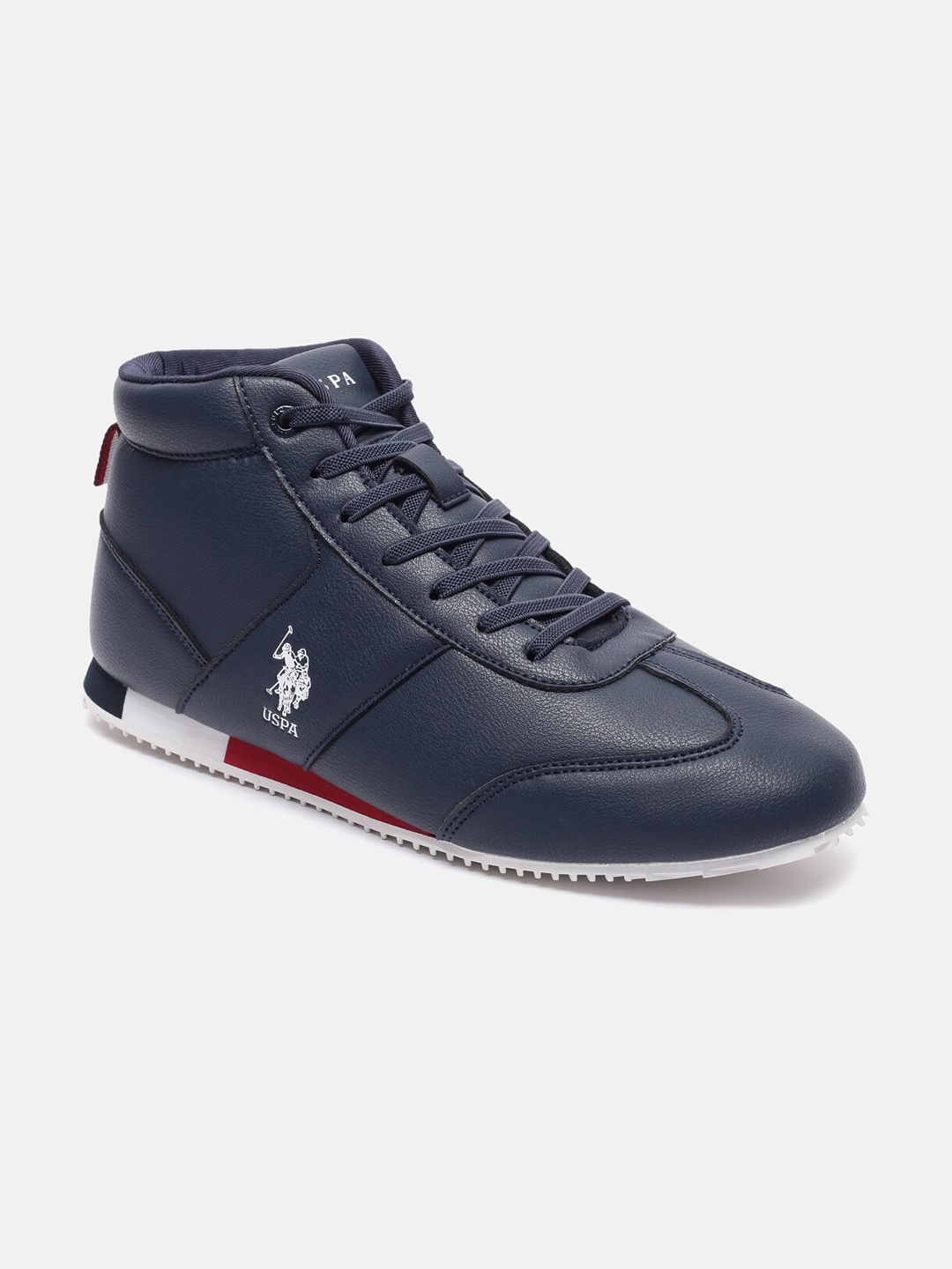 

U S Polo Assn Men Navy Blue PU Sneakers