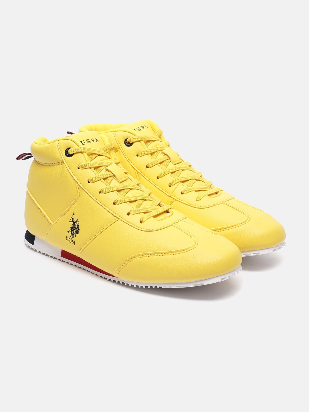 

U S Polo Assn Men Yellow PU Sneakers