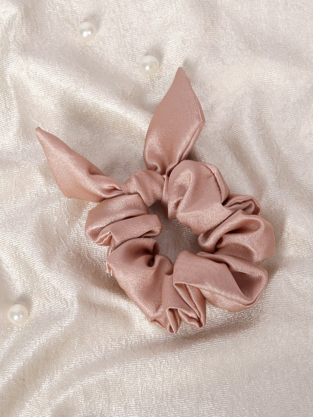 

Mueras Women Rose Gold Ponytail Bow Tie Knot Scrunchie