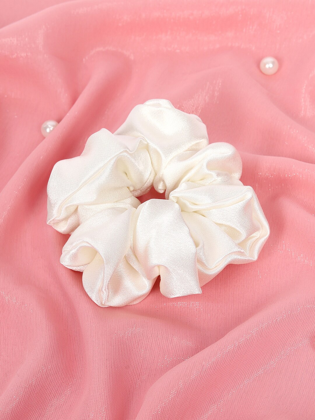 

Mueras Women Off White XL Satin Scrunchie