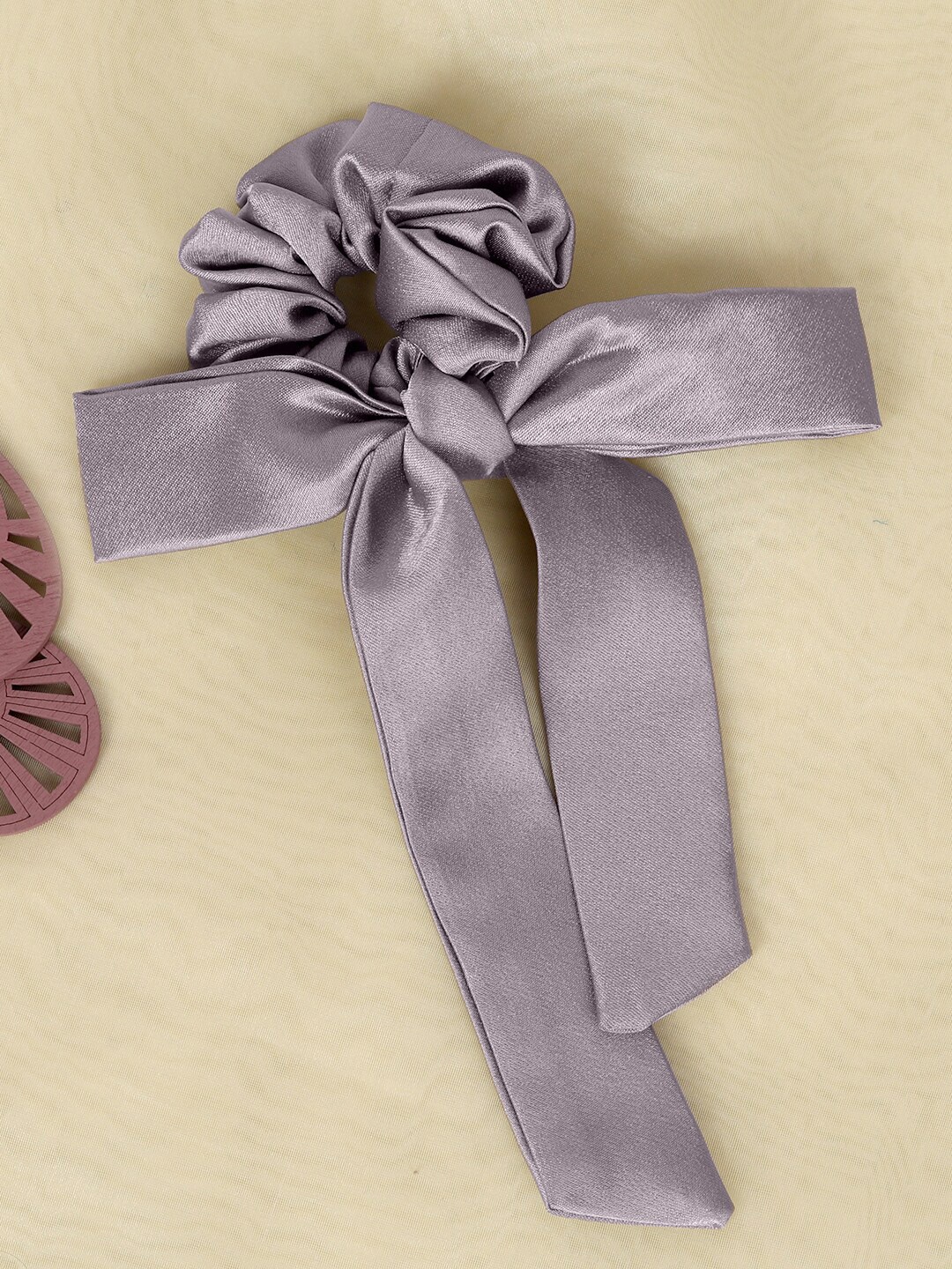 

Mueras Women Lavender Satin Hair Ribbon Scrunchie