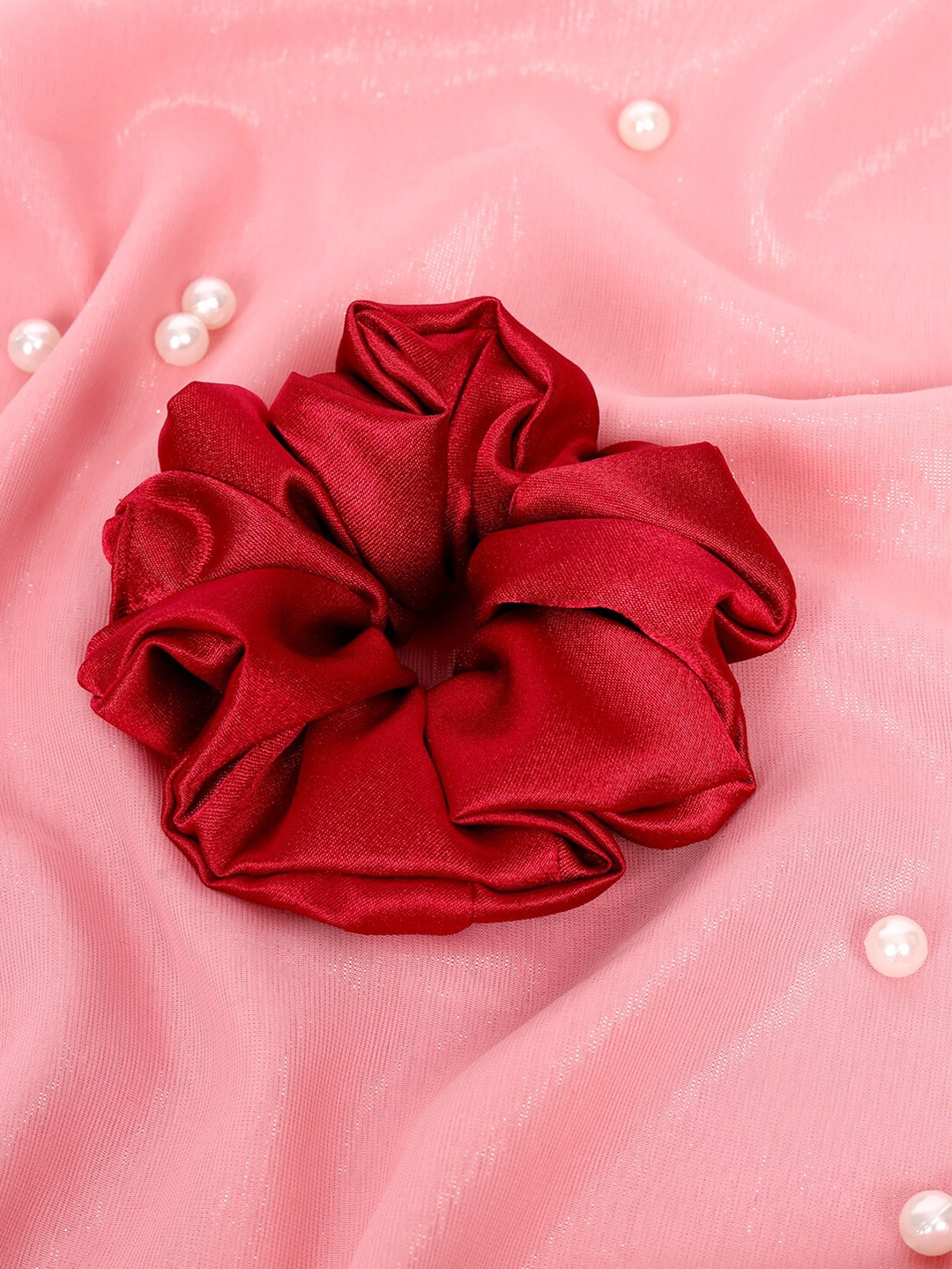

Mueras Women Maroon XL Satin Scrunchie