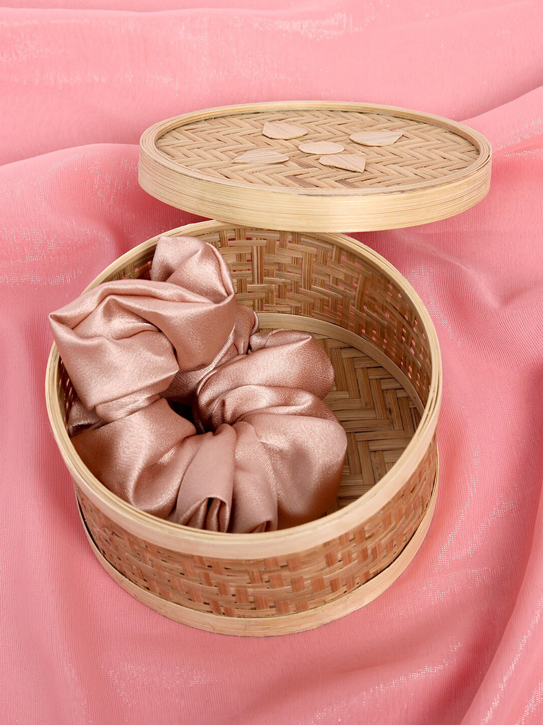 

Mueras Women Rose Gold XL Satin Scrunchie