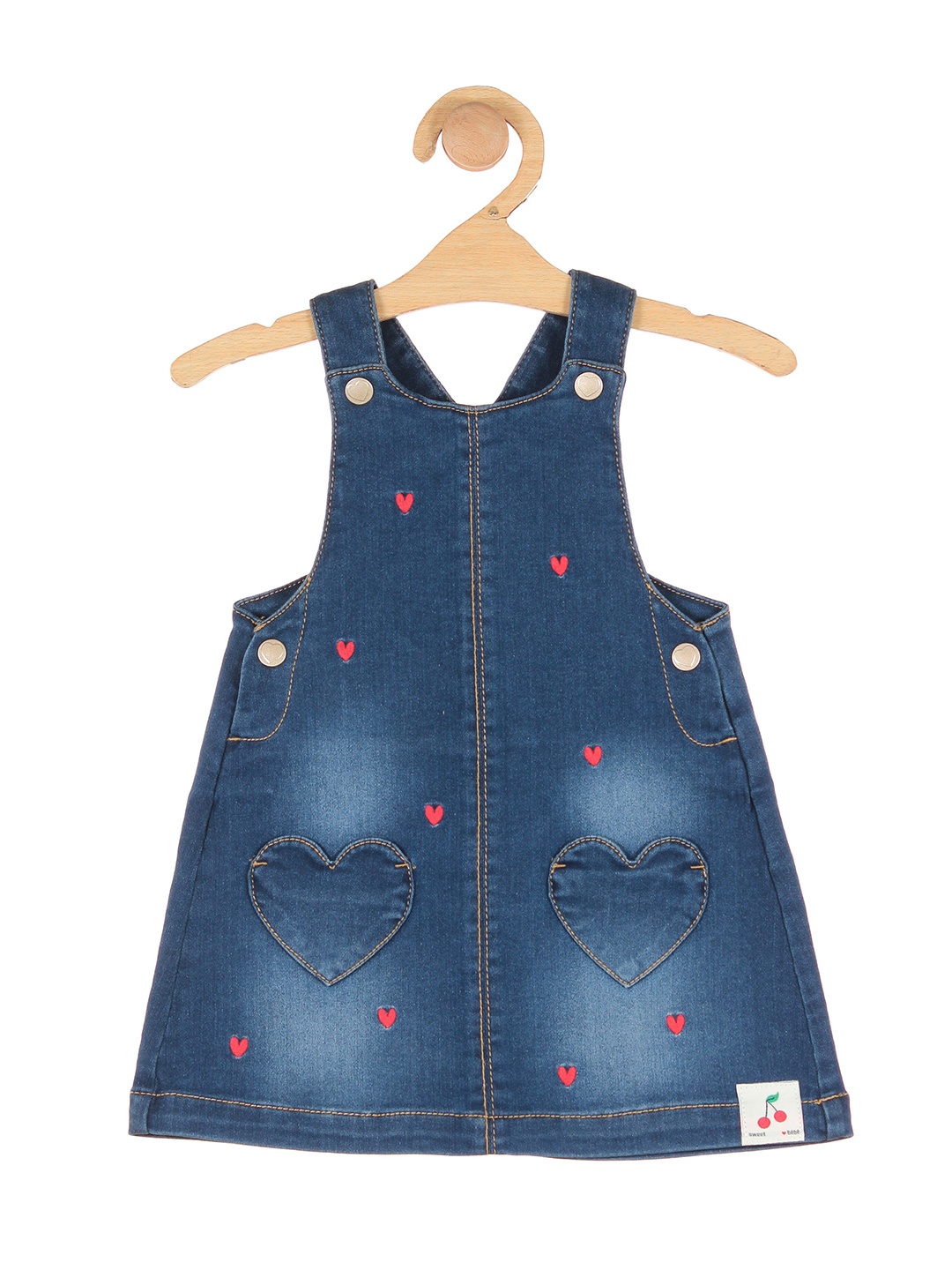 

Lil Lollipop Blue & twilight blue Denim Pinafore Dress