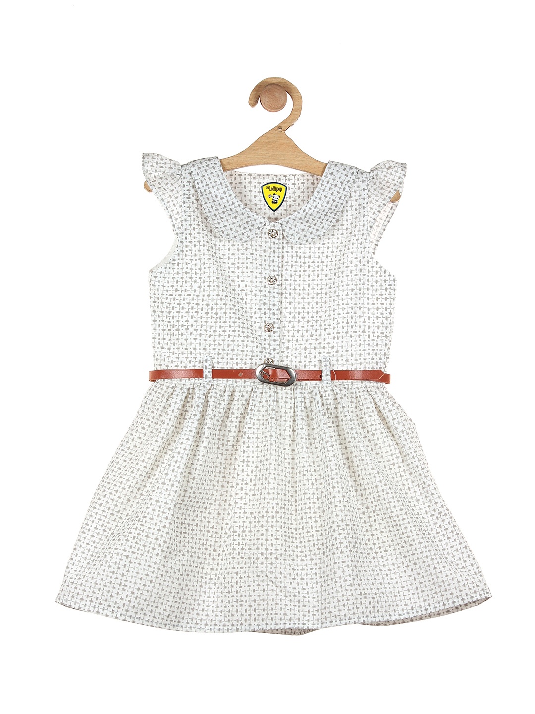 

Lil Lollipop White A-Line Dress