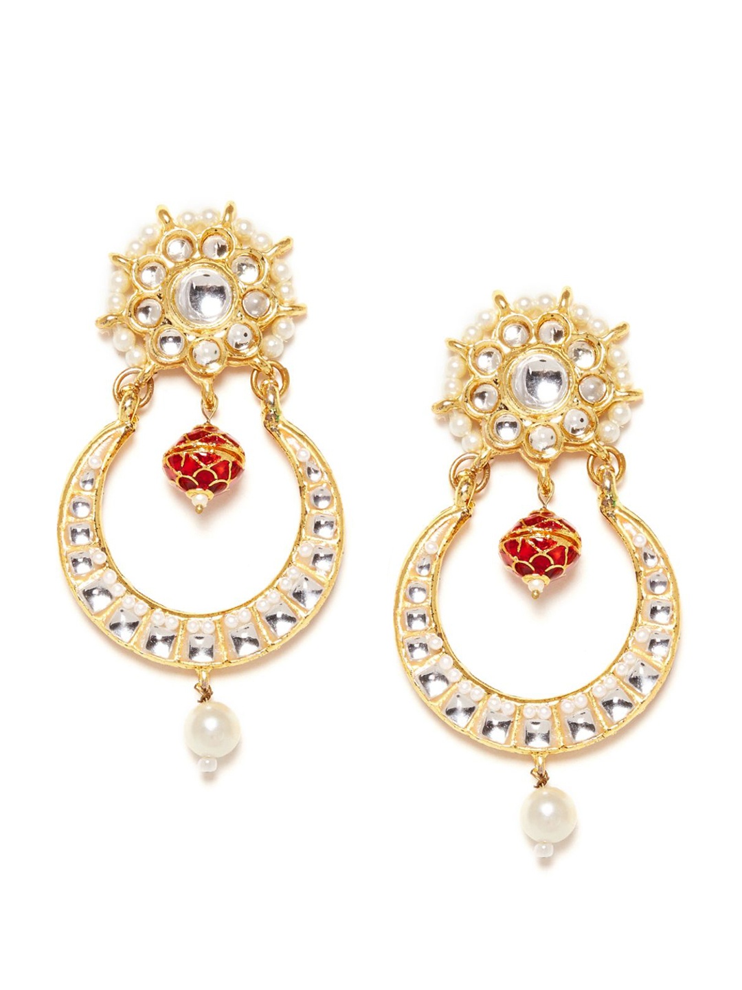 

Bamboo Tree Jewels Gold-Toned Classic Drop Earrings