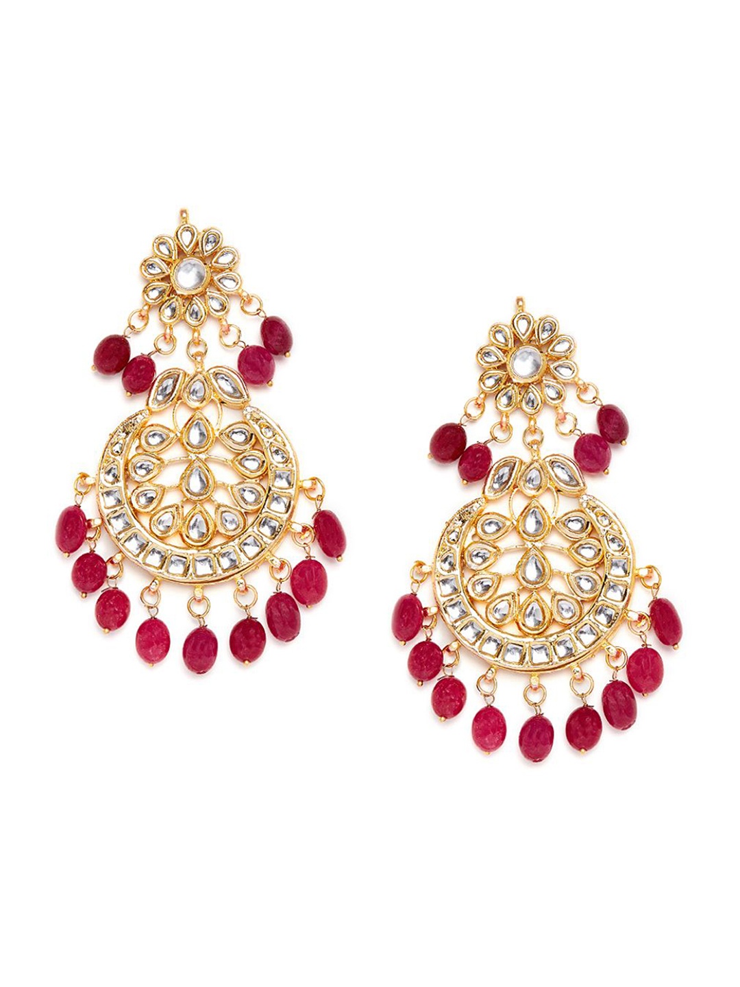

Bamboo Tree Jewels Gold-Toned Classic Drop Earrings