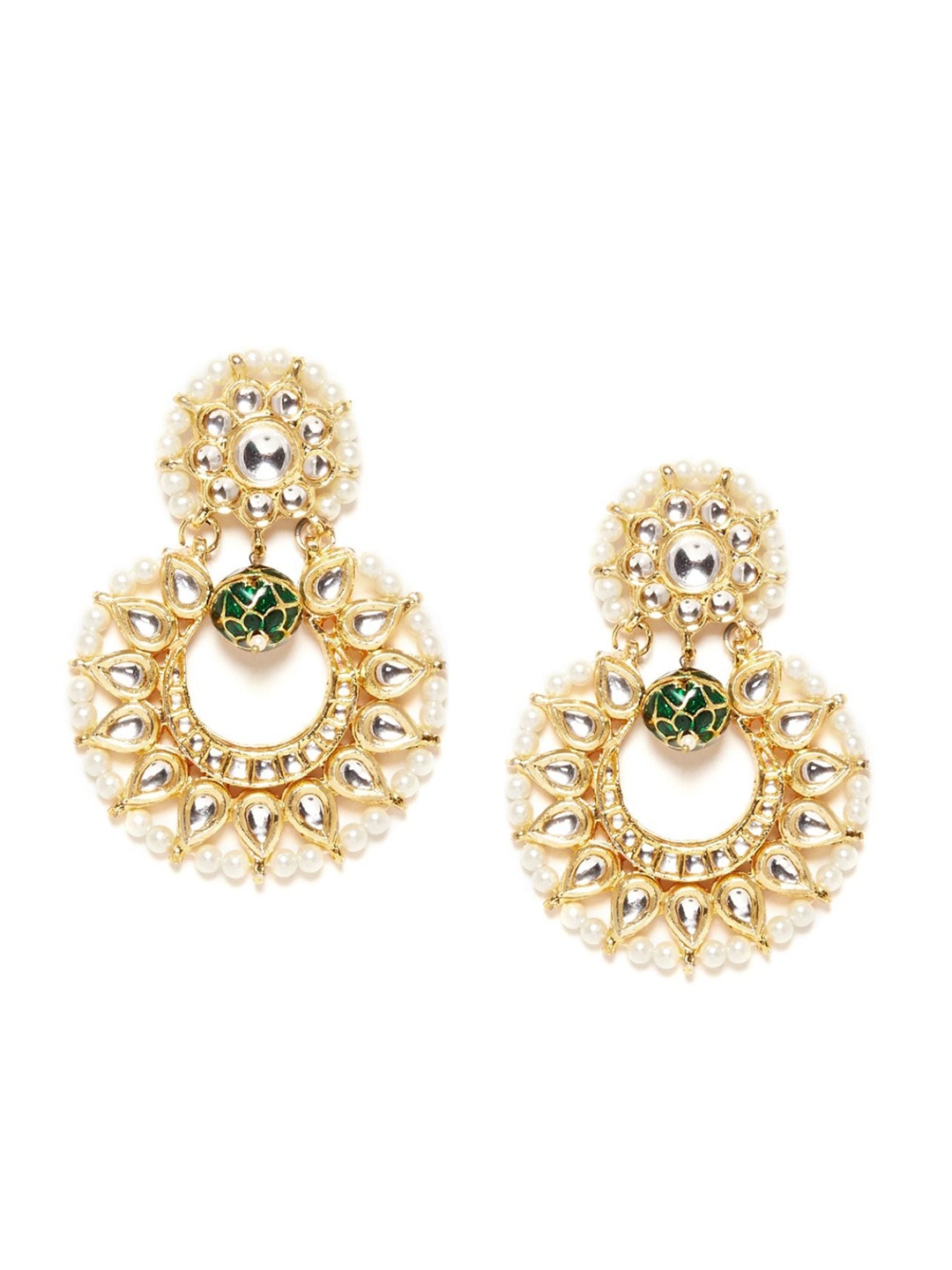 

Bamboo Tree Jewels Gold-Toned Classic Drop Earrings