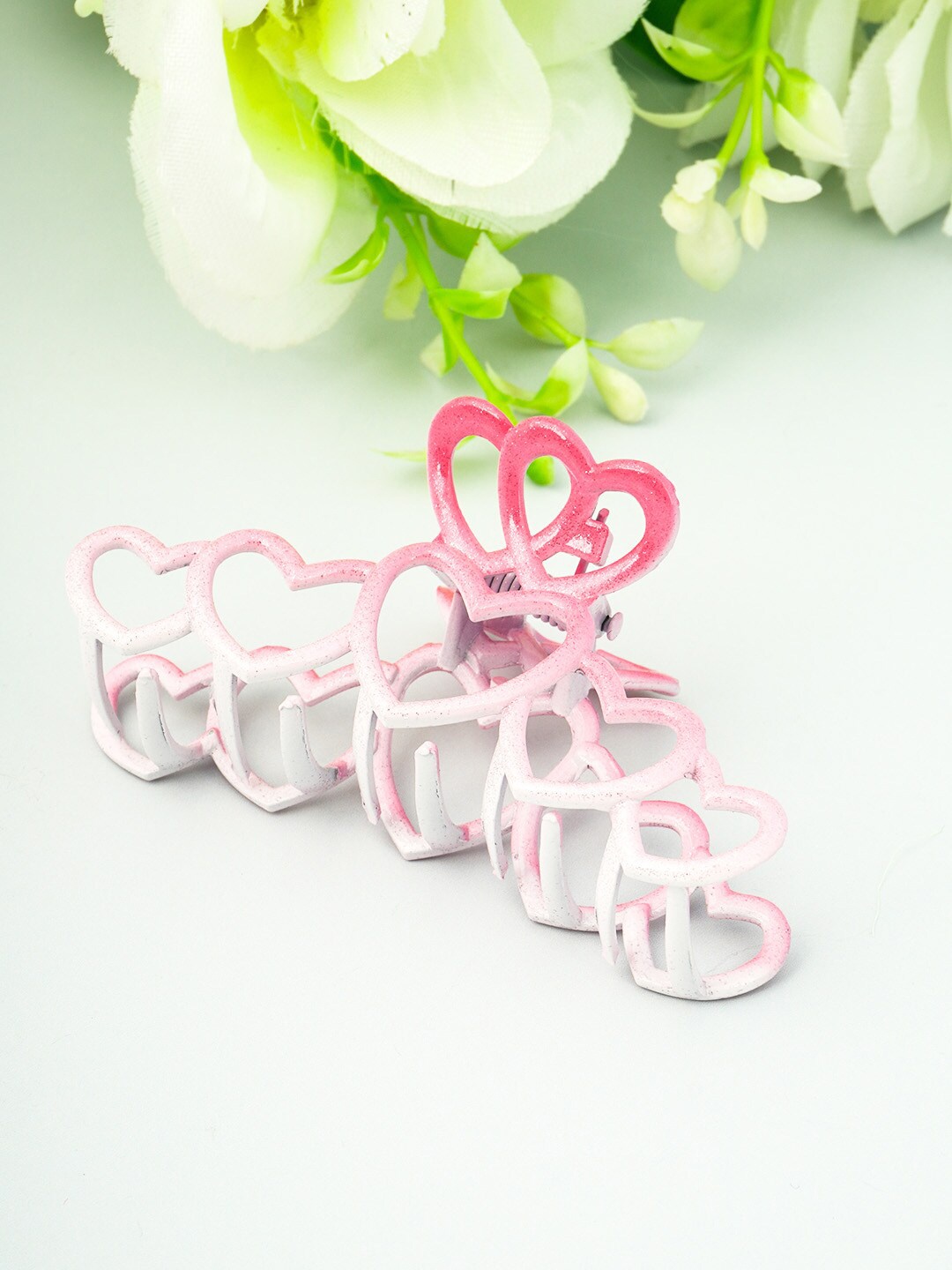 

Ferosh Women Pink & White Claw Clip