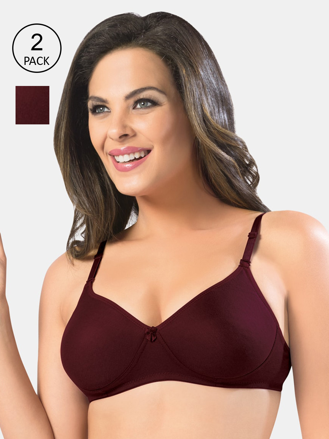 

Sonari Women Maroon pack of 2 Bra, Black