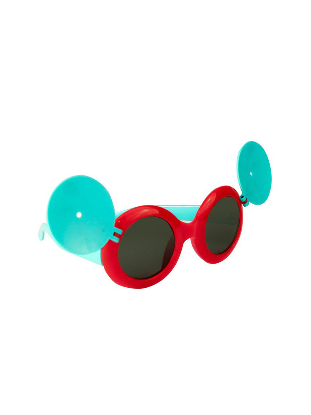 

Spiky Unisex Kids Grey Lens & Red Round Sunglasses with Polarised Lens Zp14_Red_Grn