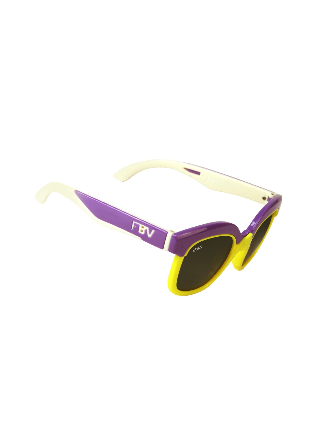 

Spiky Unisex Kids Black Lens & Purple Square Sunglasses with Polarised Lens, Violet