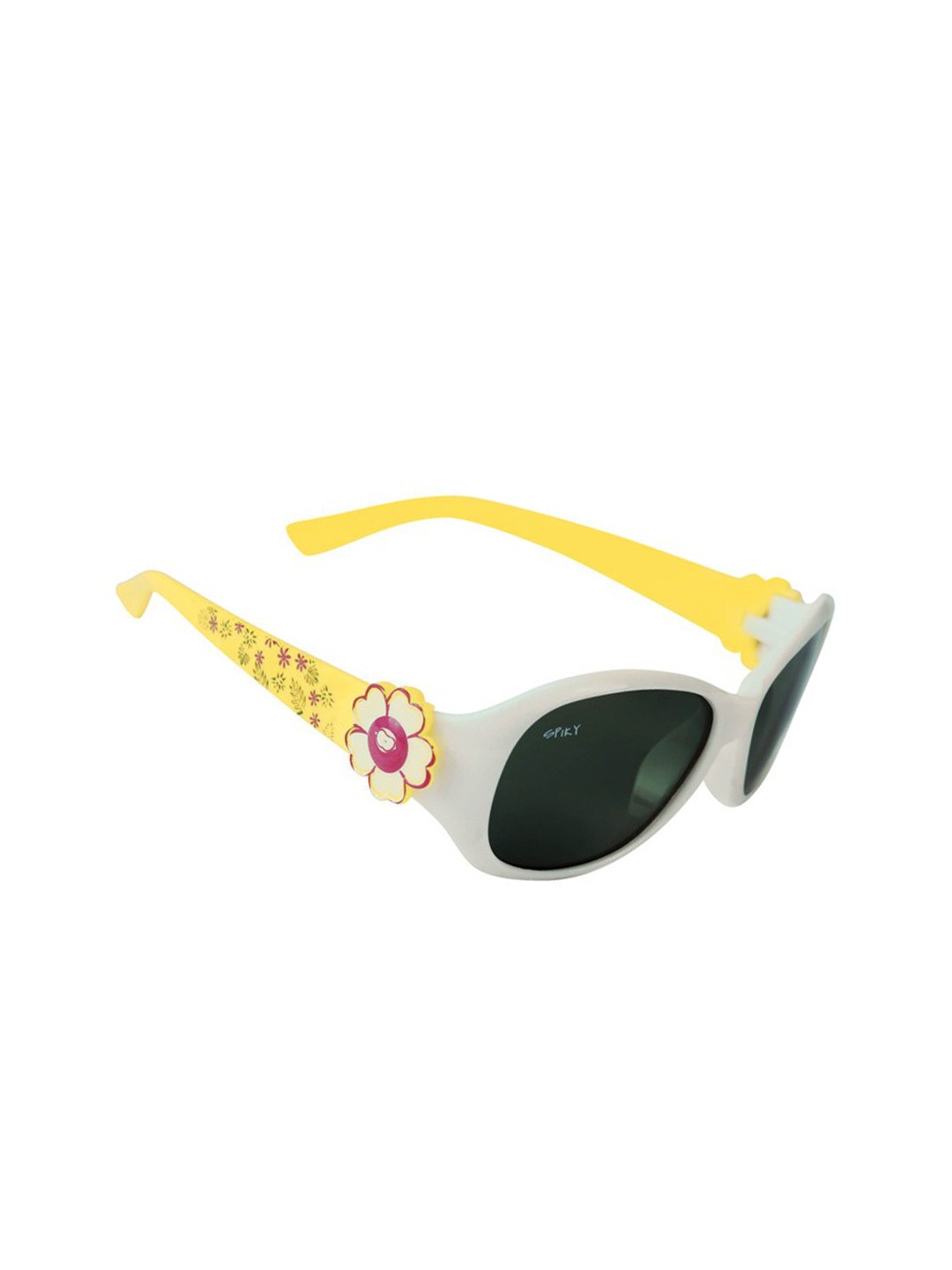 

Spiky Unisex Kids Grey Lens & White Rectangle Sunglasses with Polarised Lens