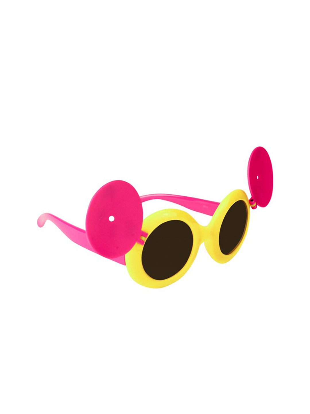 

Spiky Unisex Kids Black Lens & Yellow Round Sunglasses with Polarised Lens