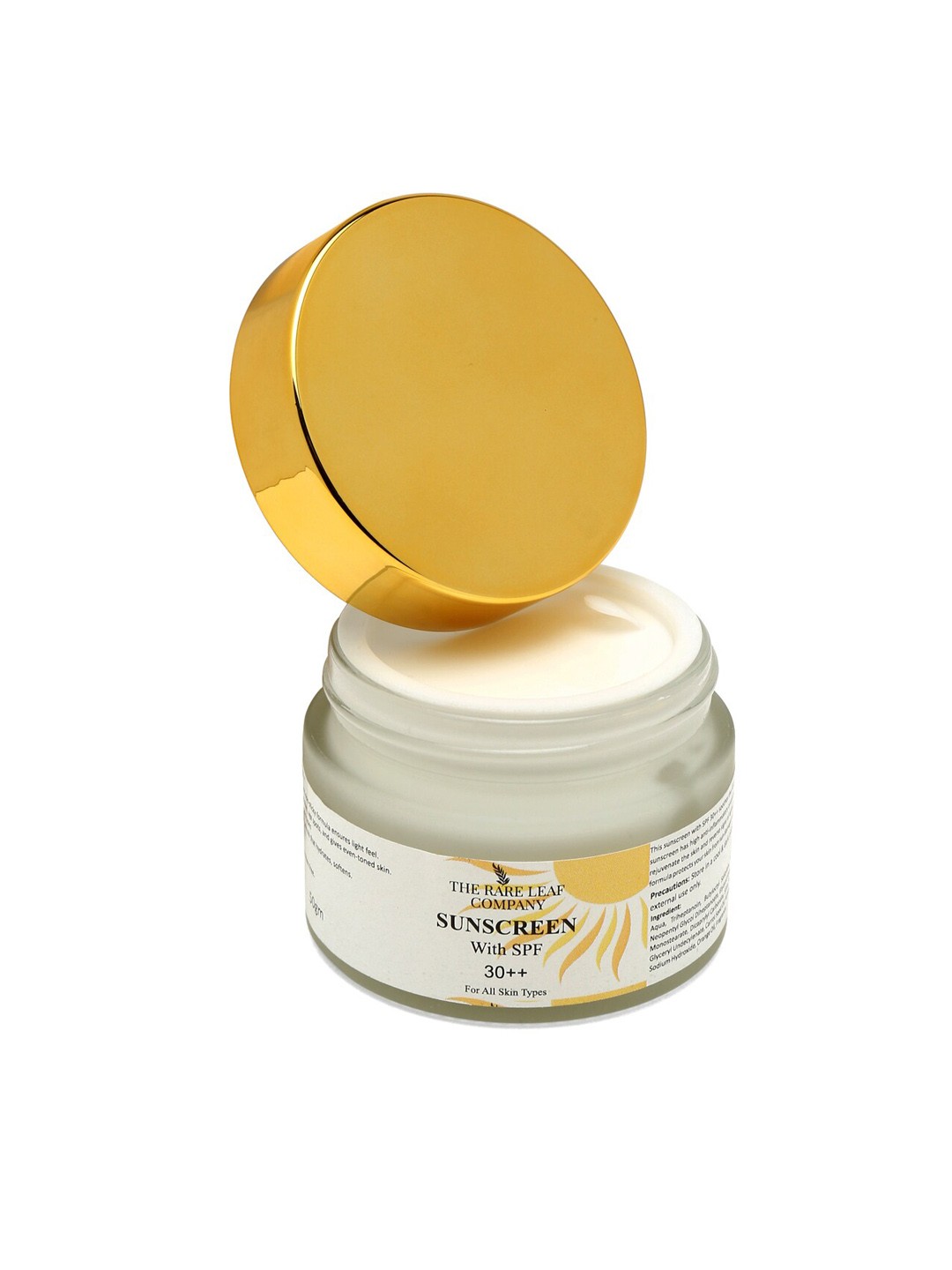 

THE RARE LEAF COMPANY Sunblock & Anti Tan Face Sunscreen Cream With UV protection, Yellow