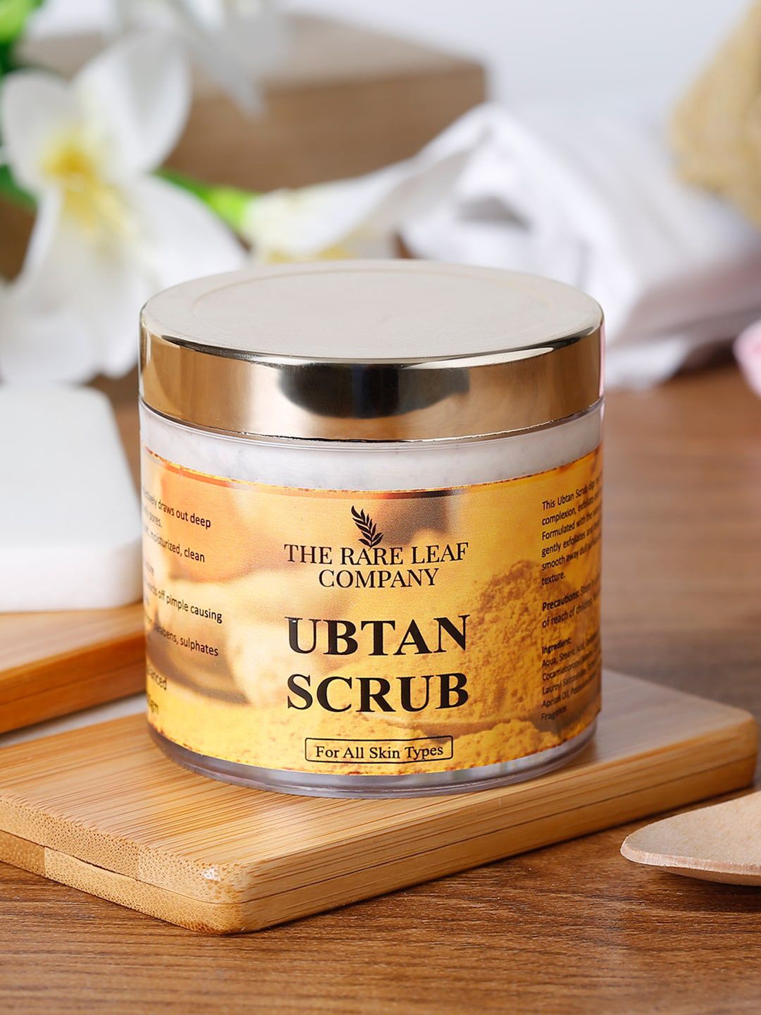 

THE RARE LEAF COMPANY Coffee Face & Body Scrub Blackhead De Tan Dirt Remover - 100 gm, Orange