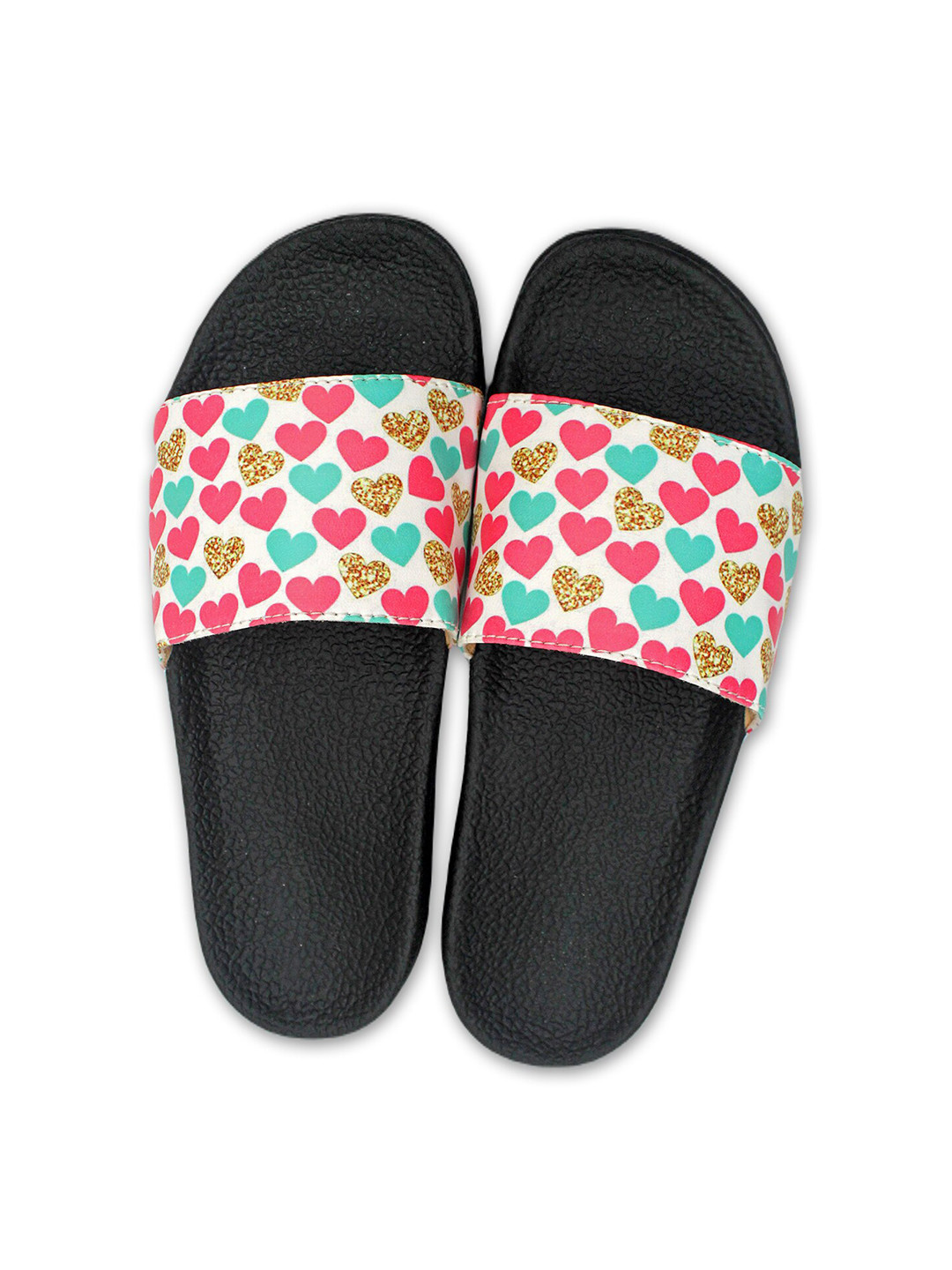 

ADIVER Women Multicolored Printed Sliders, Multi