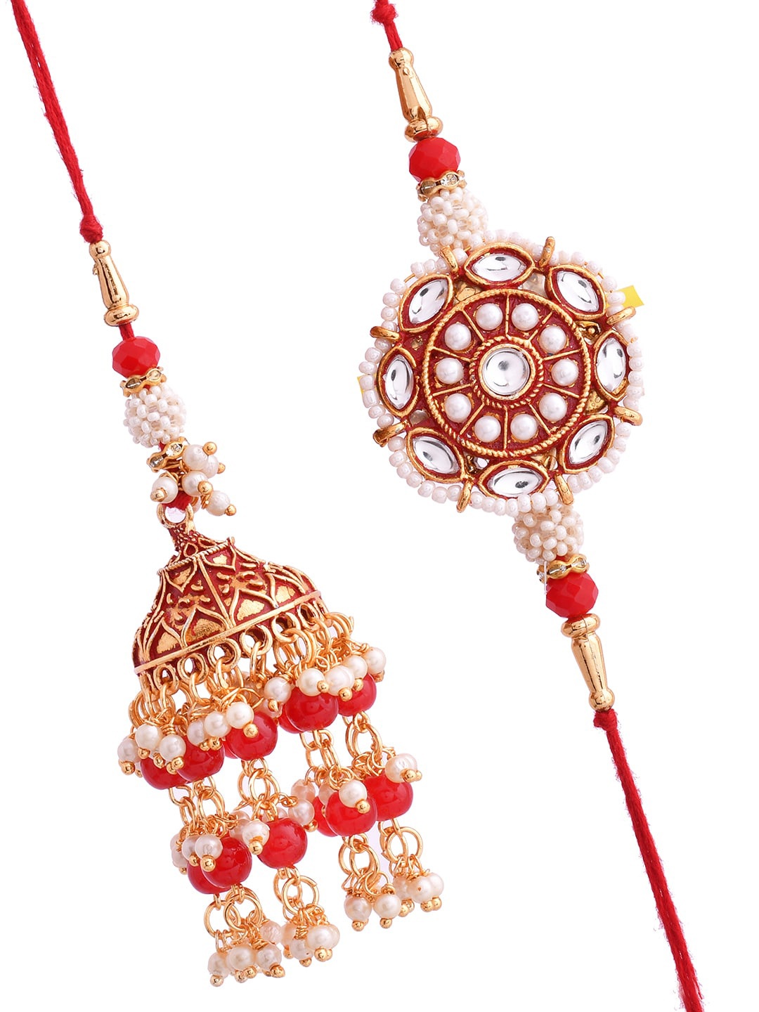 

Voylla Set of 2 Bhaiya Bhabhi Rakhi, Multi