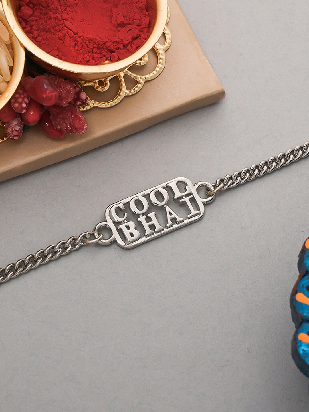 

Dare by Voylla Men Silver Tone Cool Bhai Rakhi