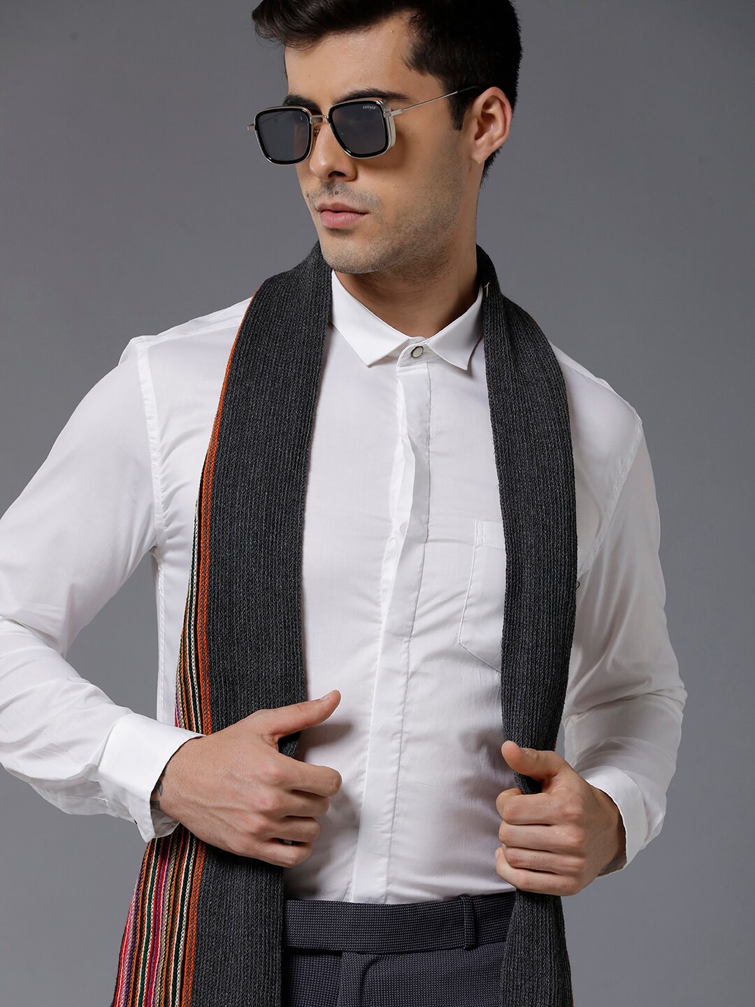 

YOVISH Men White Smart Slim Fit Snap Button Full Sleeve Shirt