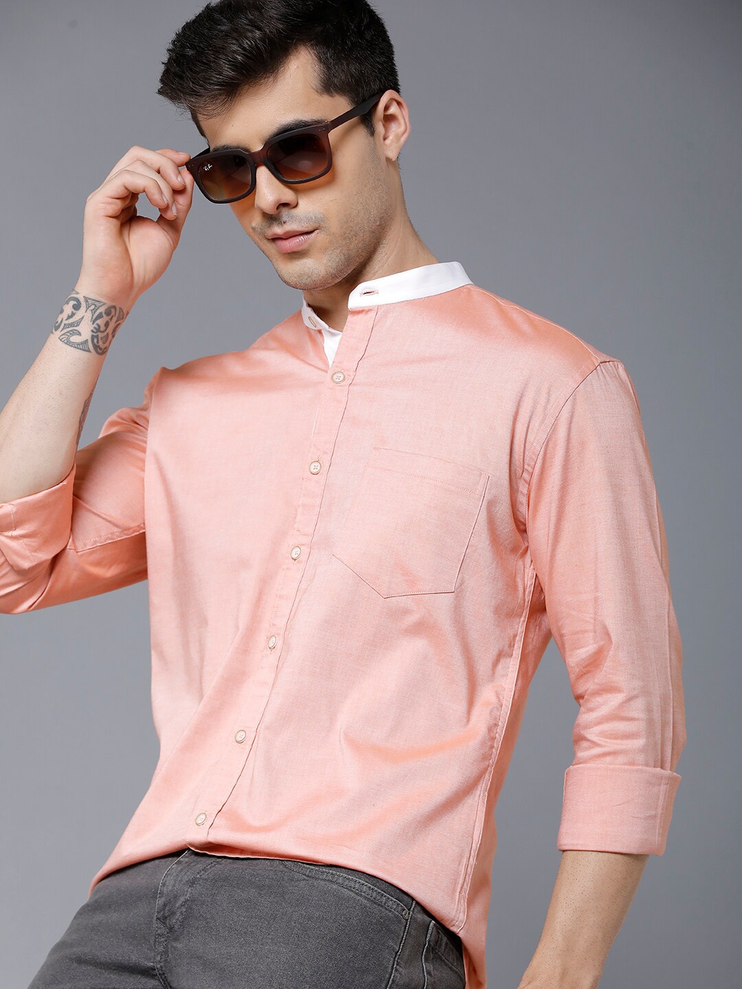 

YOVISH Men Blue Smart Slim Fit Casual Shirt
