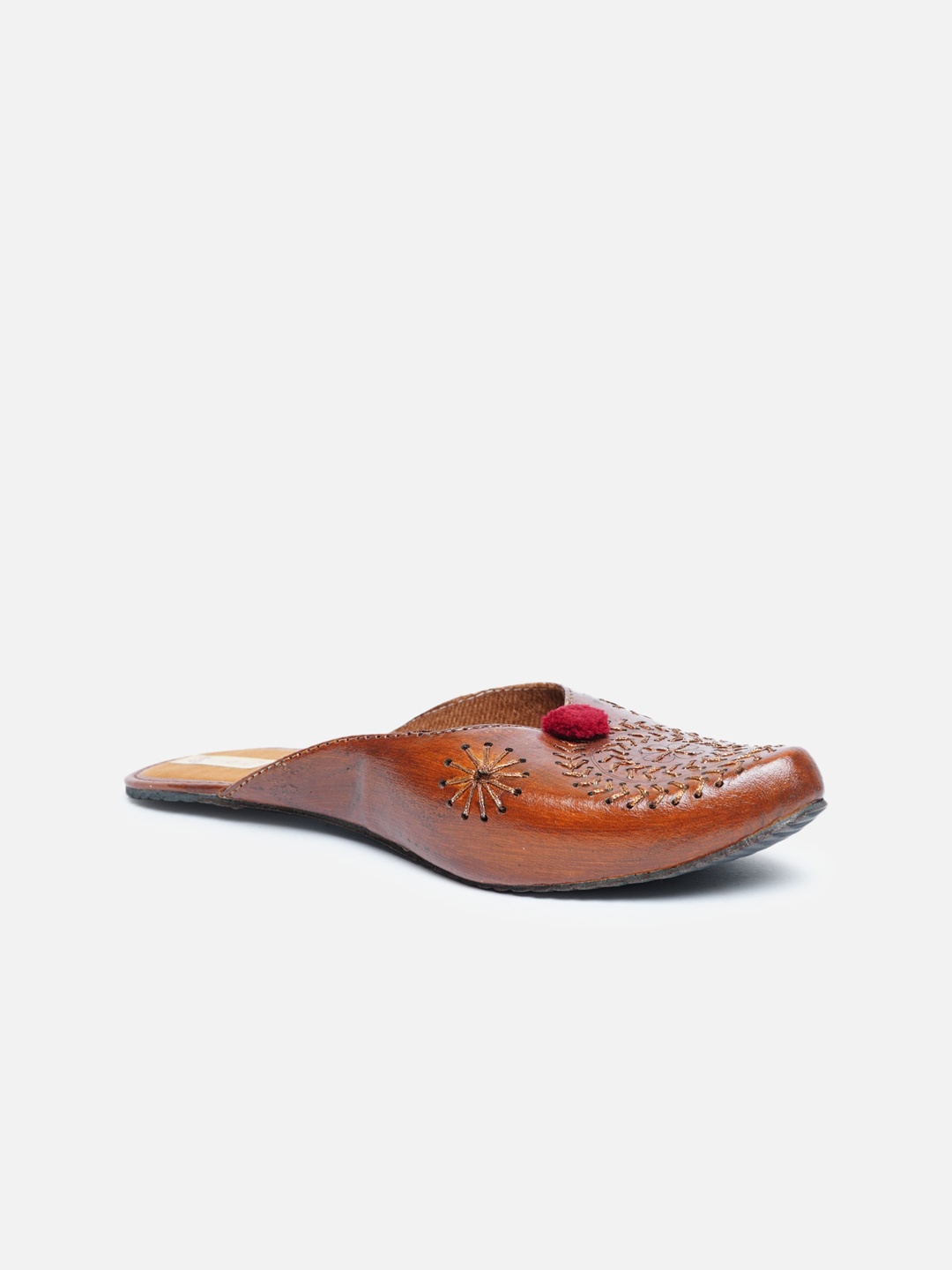 

Ta Chic Women Brown Ethnic Laser Cuts Mojaris