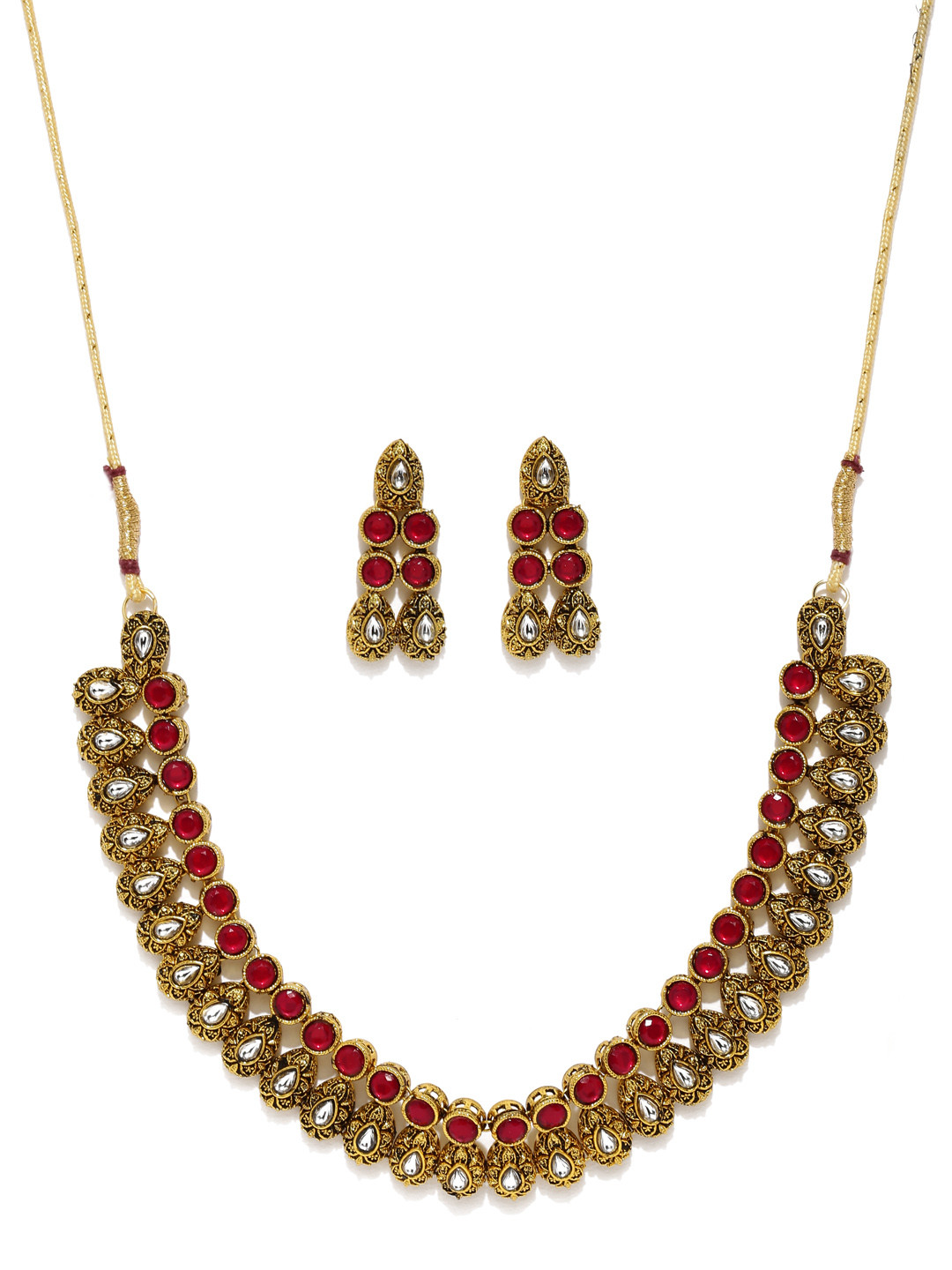 

Zaveri Pearls Pink & Gold-Toned Jewellery Set