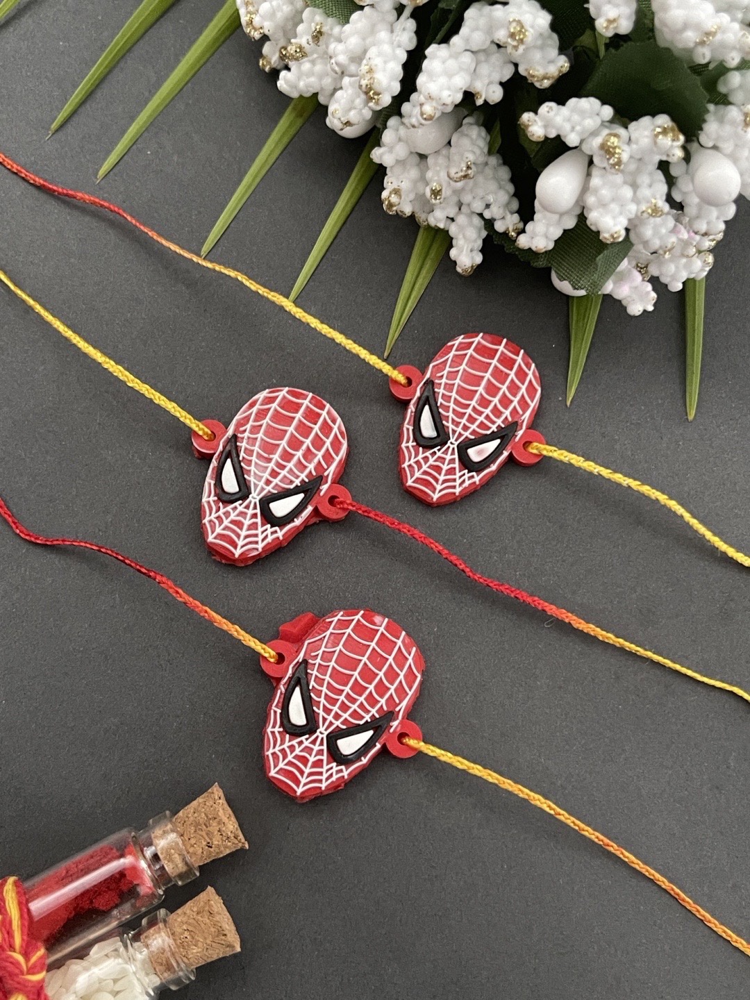 

Digital Dress Room Boys Set Of 3 Red Spiderman Cartoon Thread Rakhi