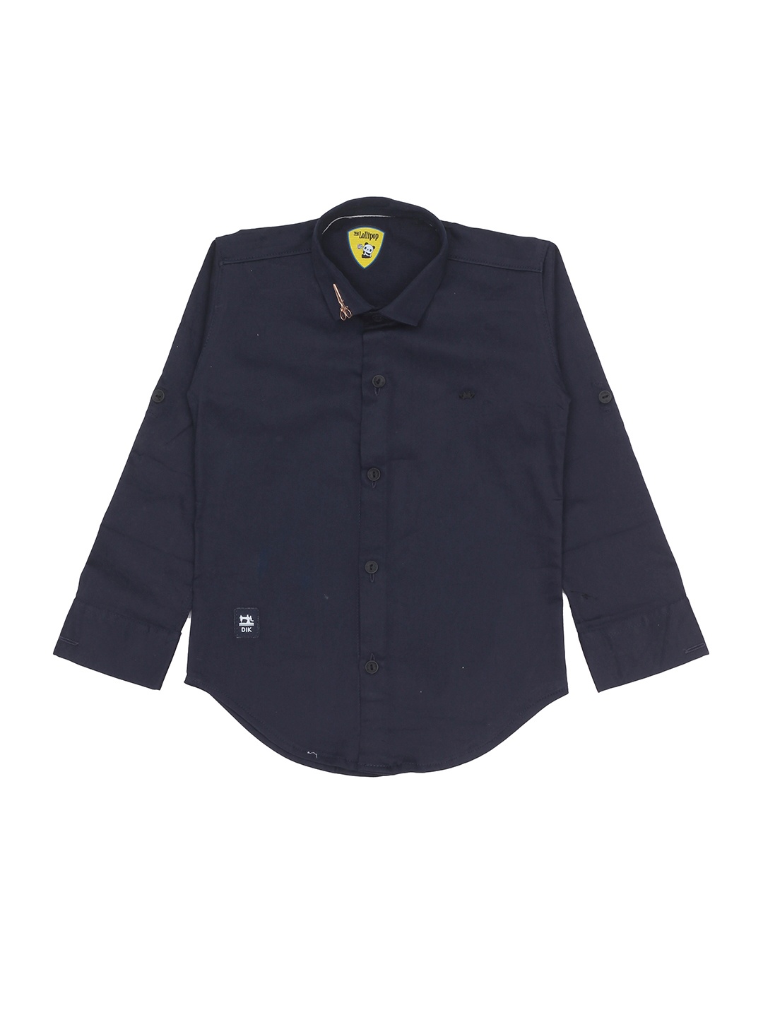 

Lil Lollipop Boys Navy Blue Casual Shirt