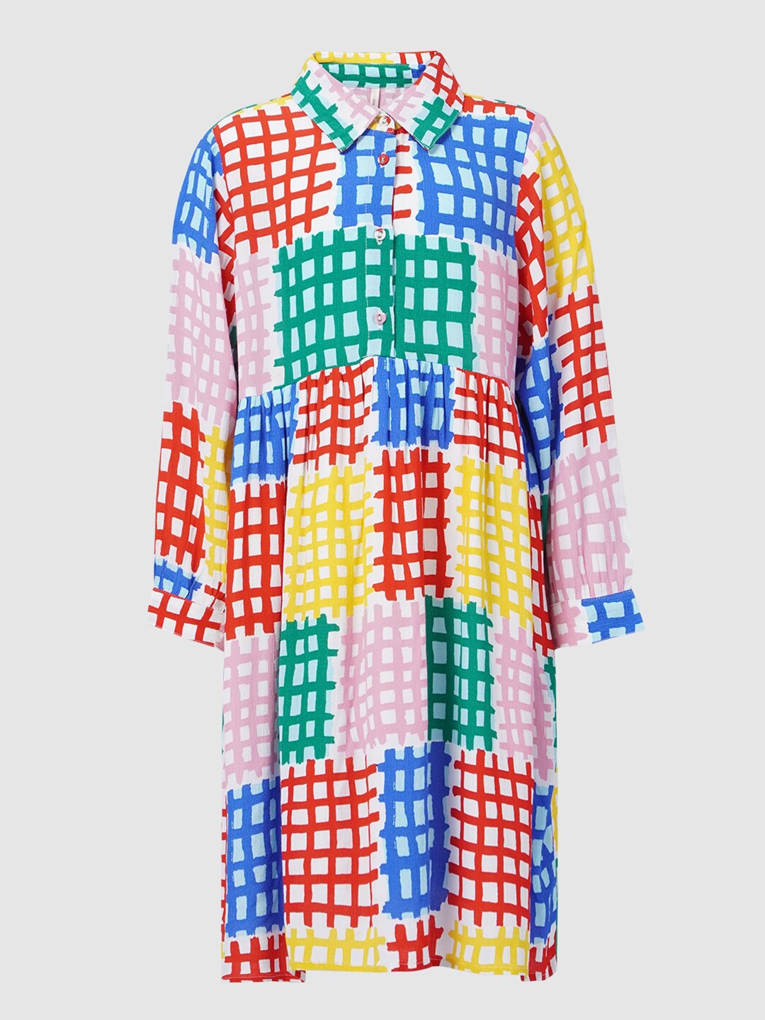 

KIDS ONLY Girls Multicoloured Printed Shirt Dress, Multi