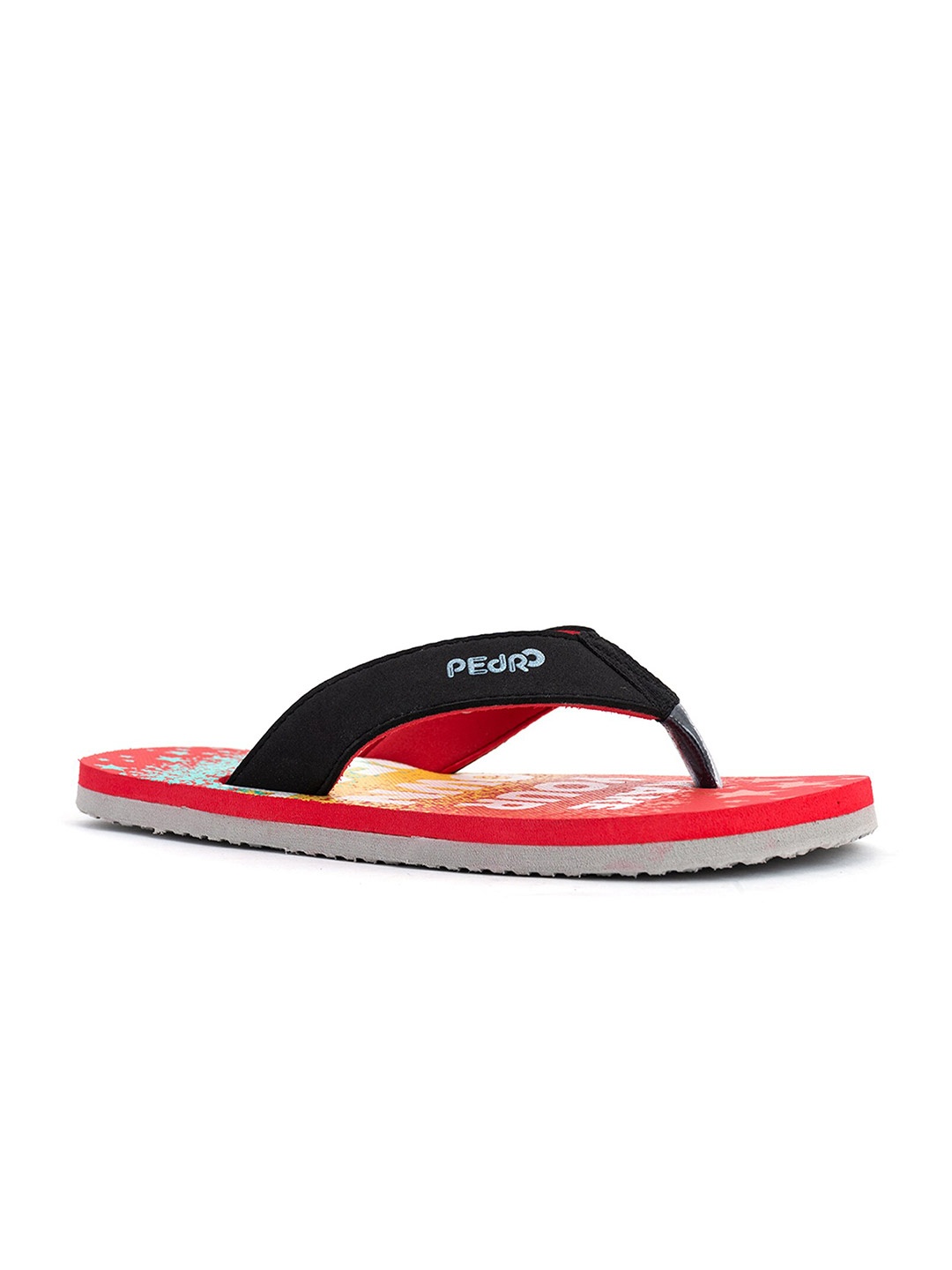 

Khadims Boys Red & Black Printed Rubber Thong Flip-Flops