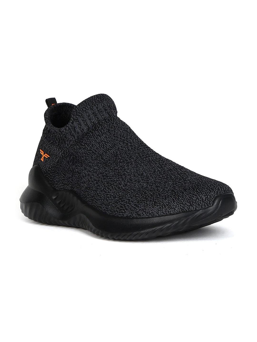 

Flying Machine Men Black Textile Walking Shoes